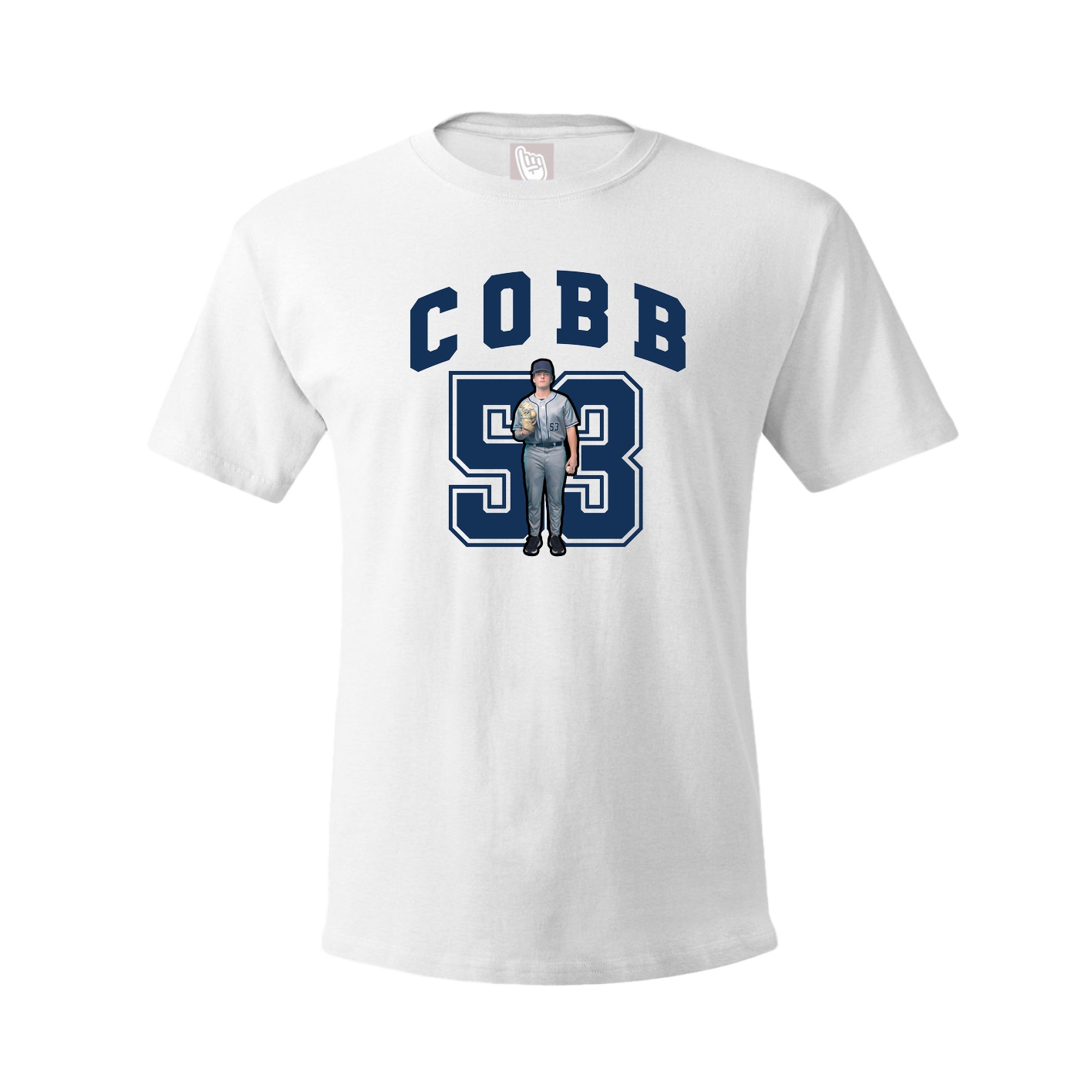 Youth Tee — Number in White