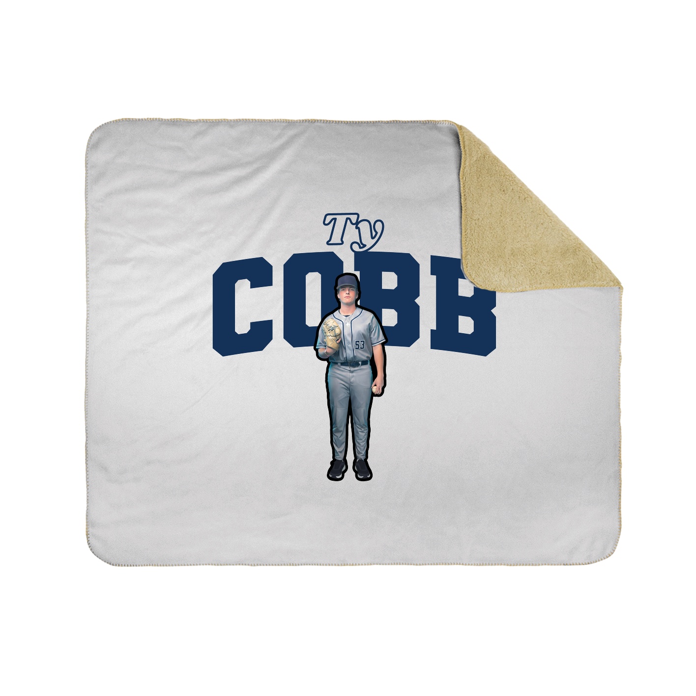 Throw Blanket — Name Arch in White