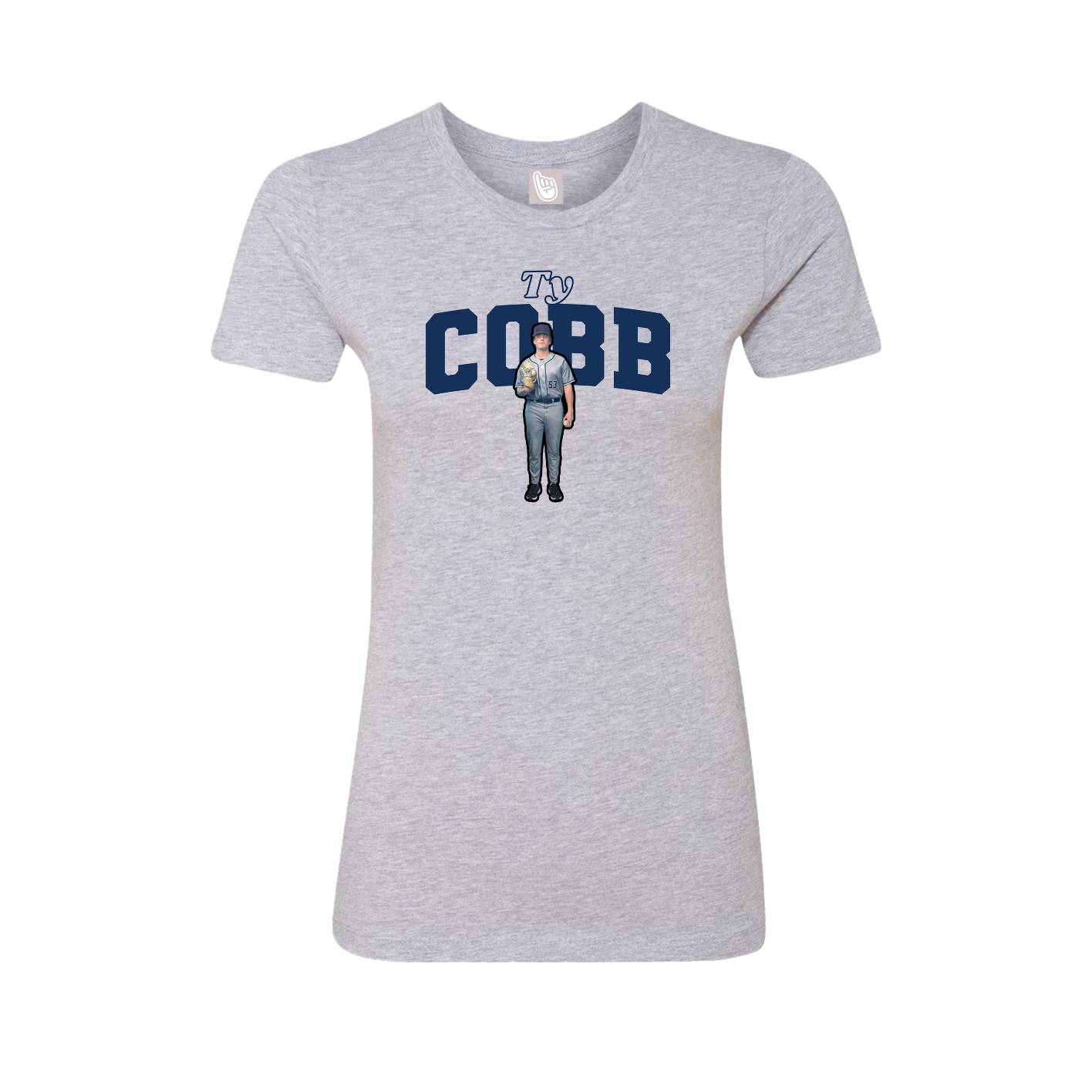 Fitted Women's Tee — Name Arch in Grey