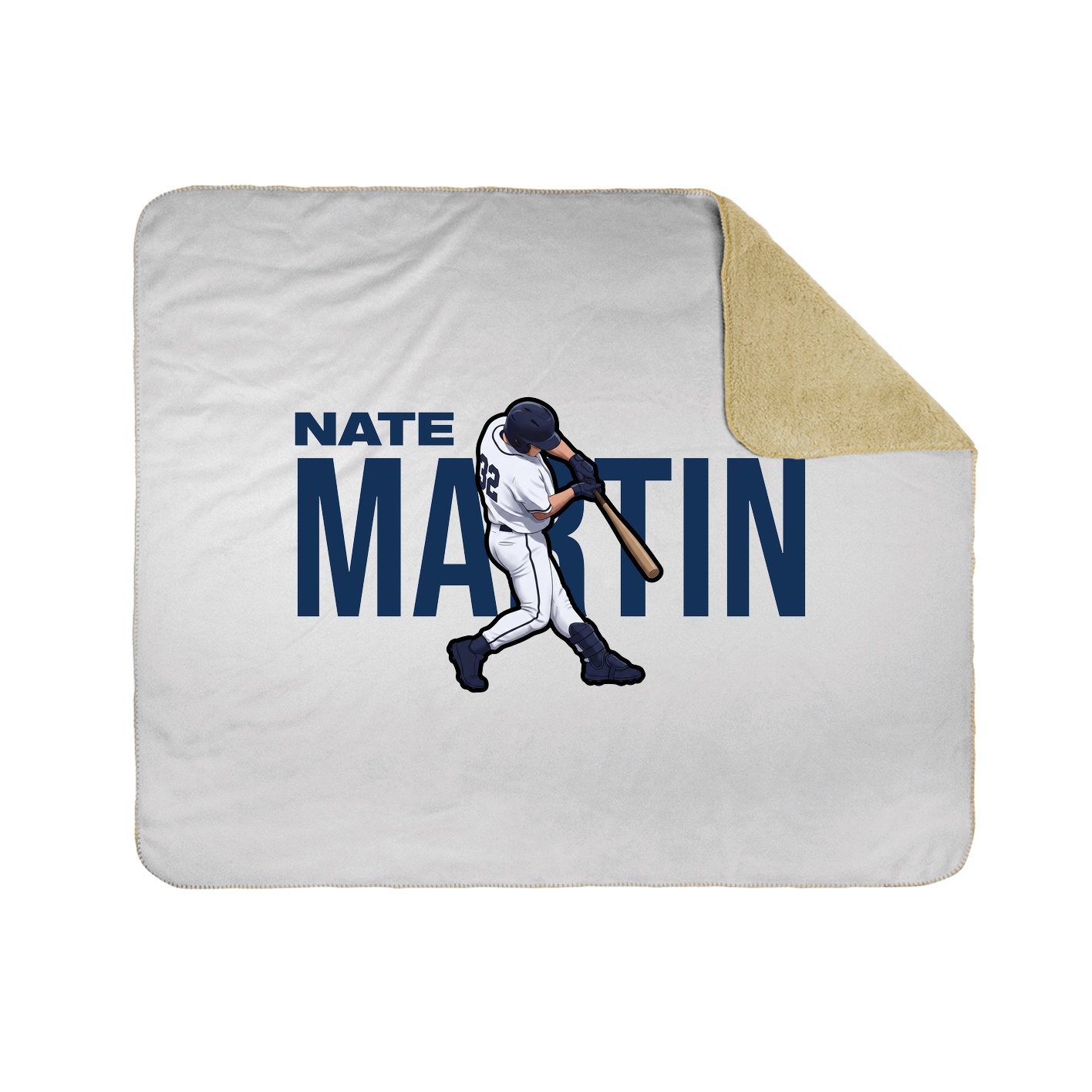 Throw Blanket — Player Name in White