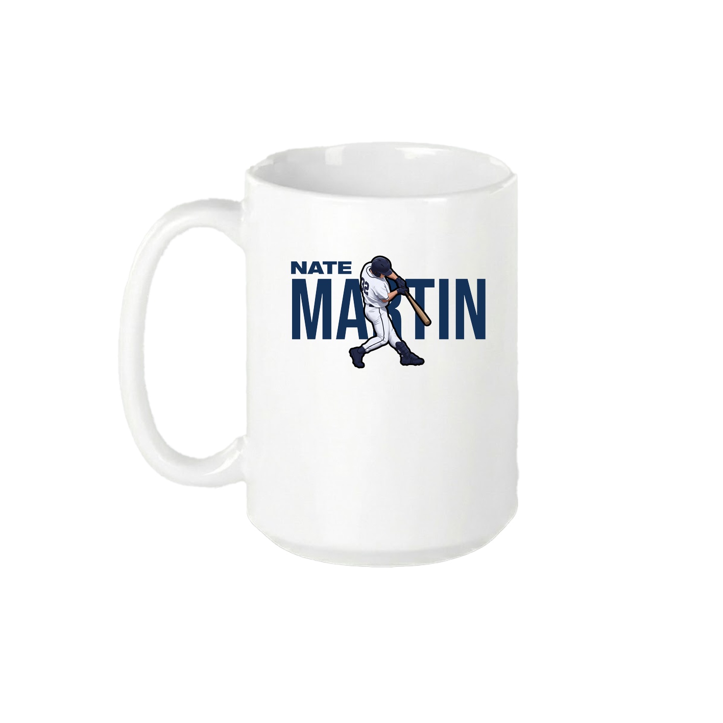 15oz Coffee Mug — Player Name in White