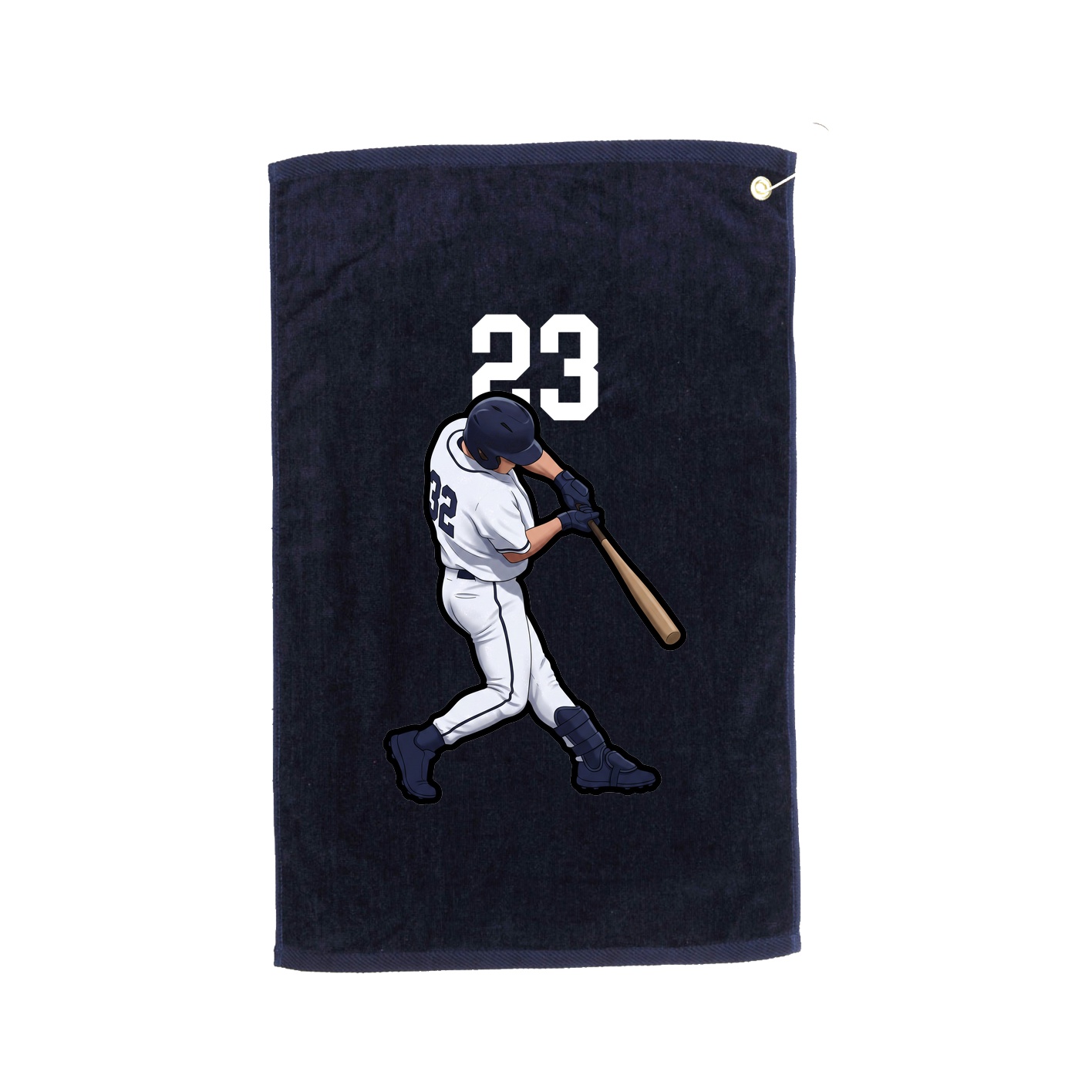 Golf Towel — Number Top in Navy