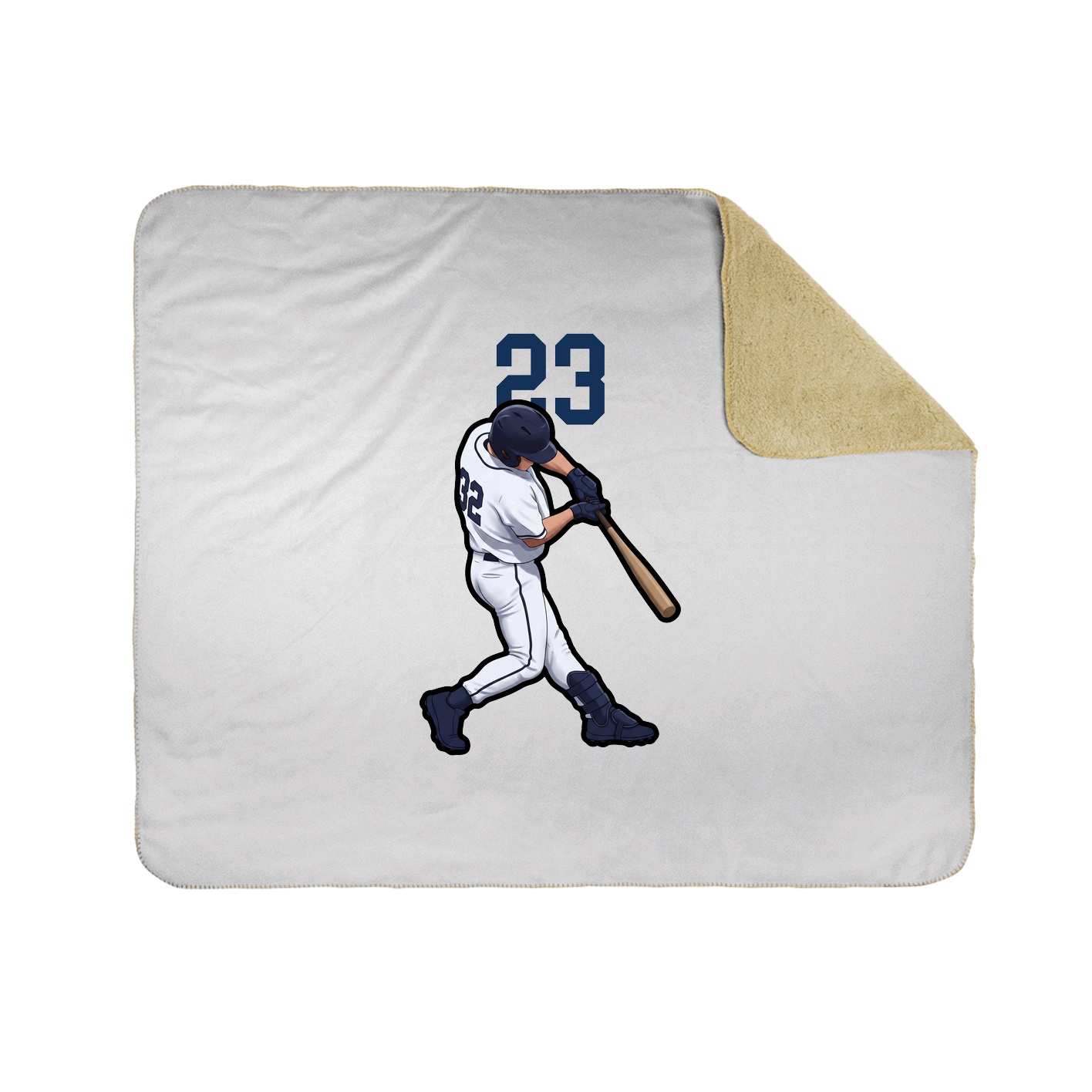 Throw Blanket — Number Top in White