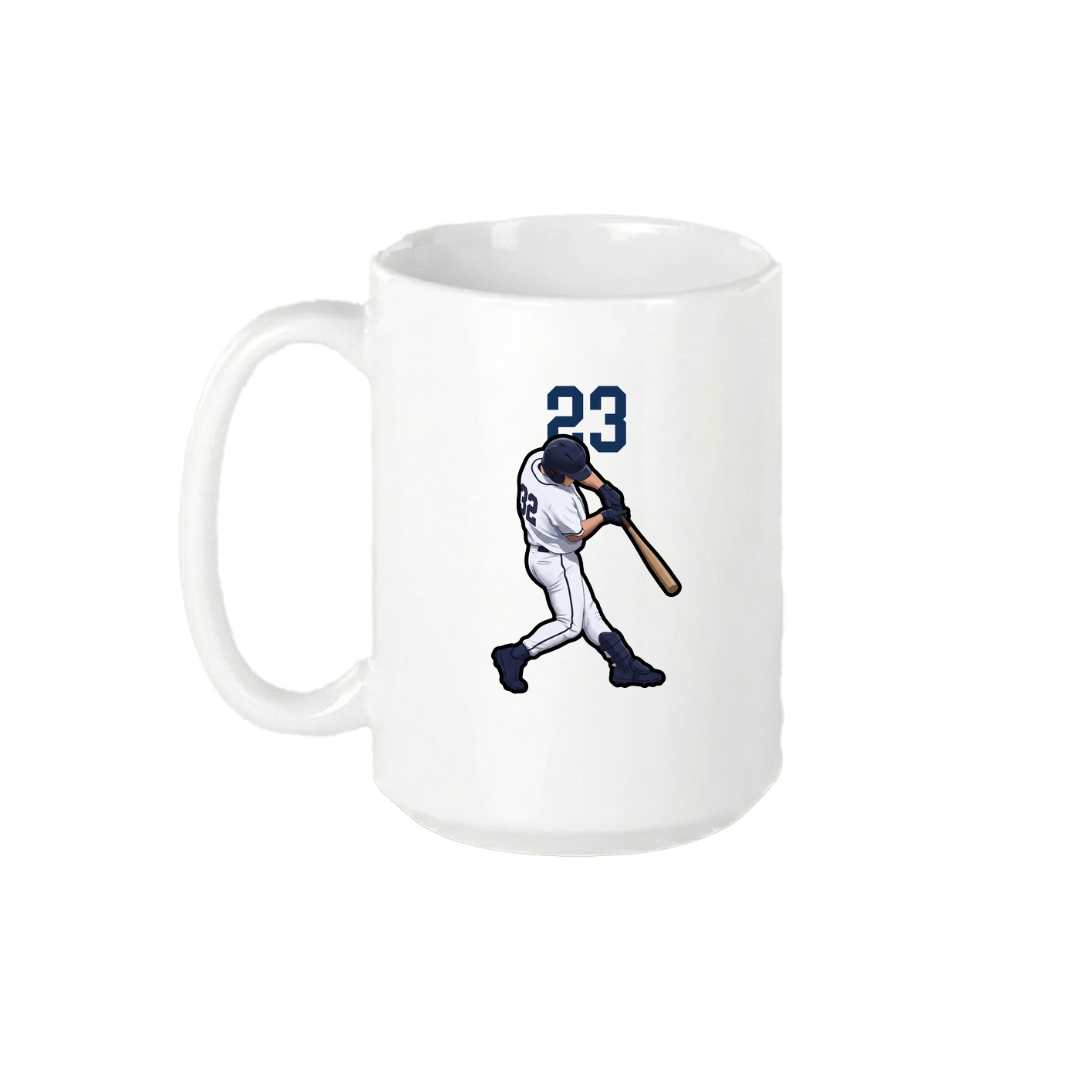 15oz Coffee Mug — Number Top in White
