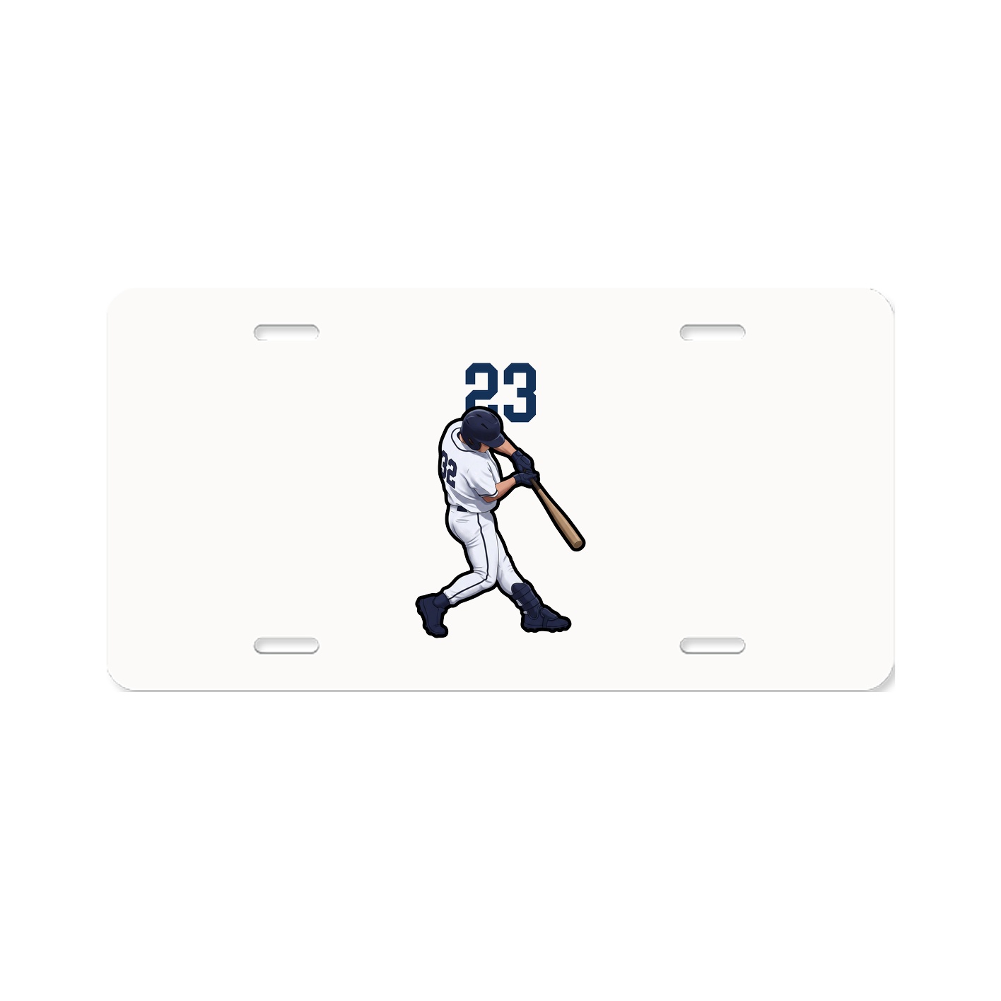 License Plate — Number Top in Classic