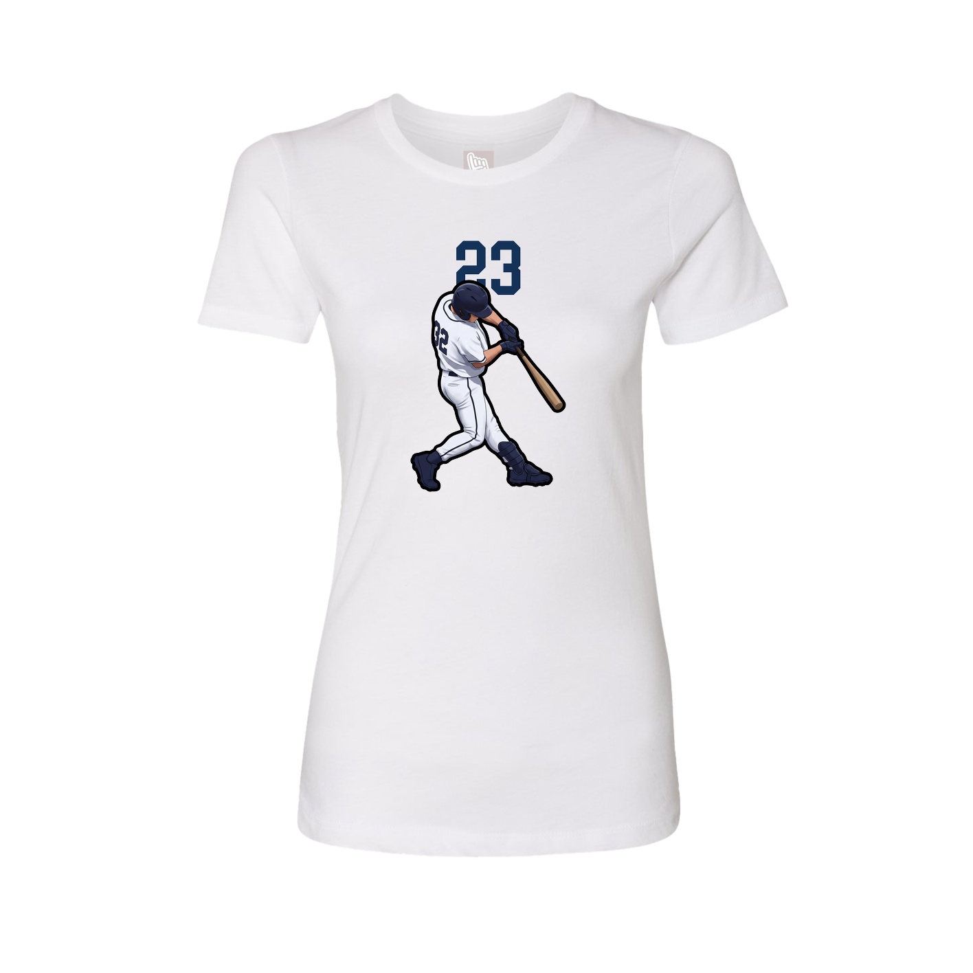 Fitted Women's Tee — Number Top in White