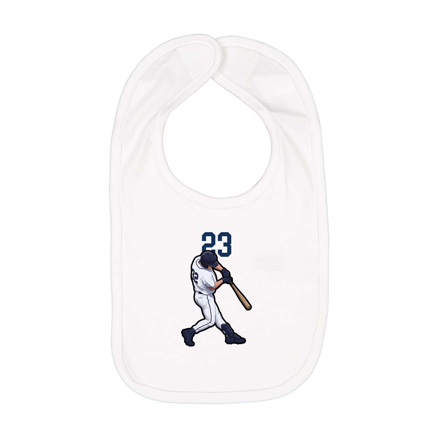 Infant Bib — Number Top in White
