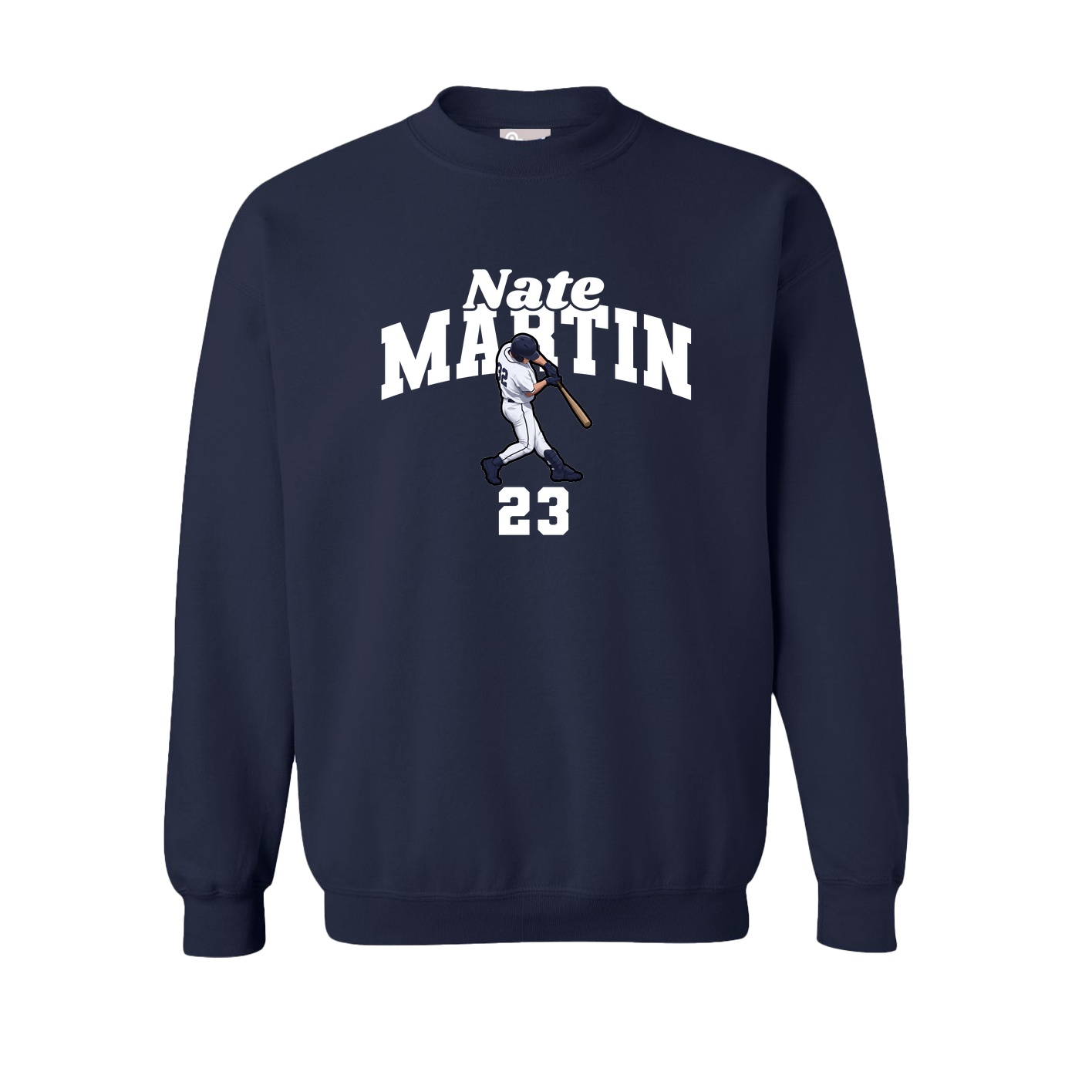 Fleece Crew — Signature Arch in Navy