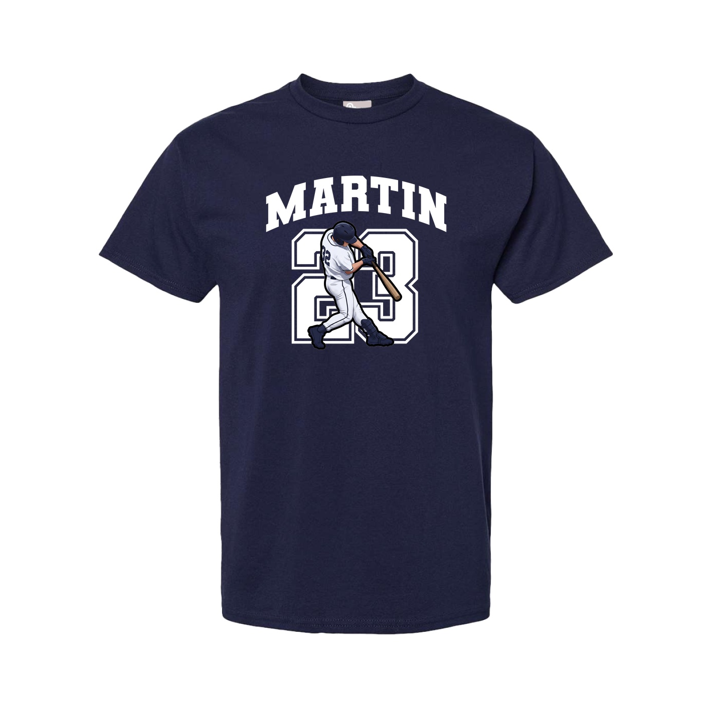 Youth Tee — Number in Navy