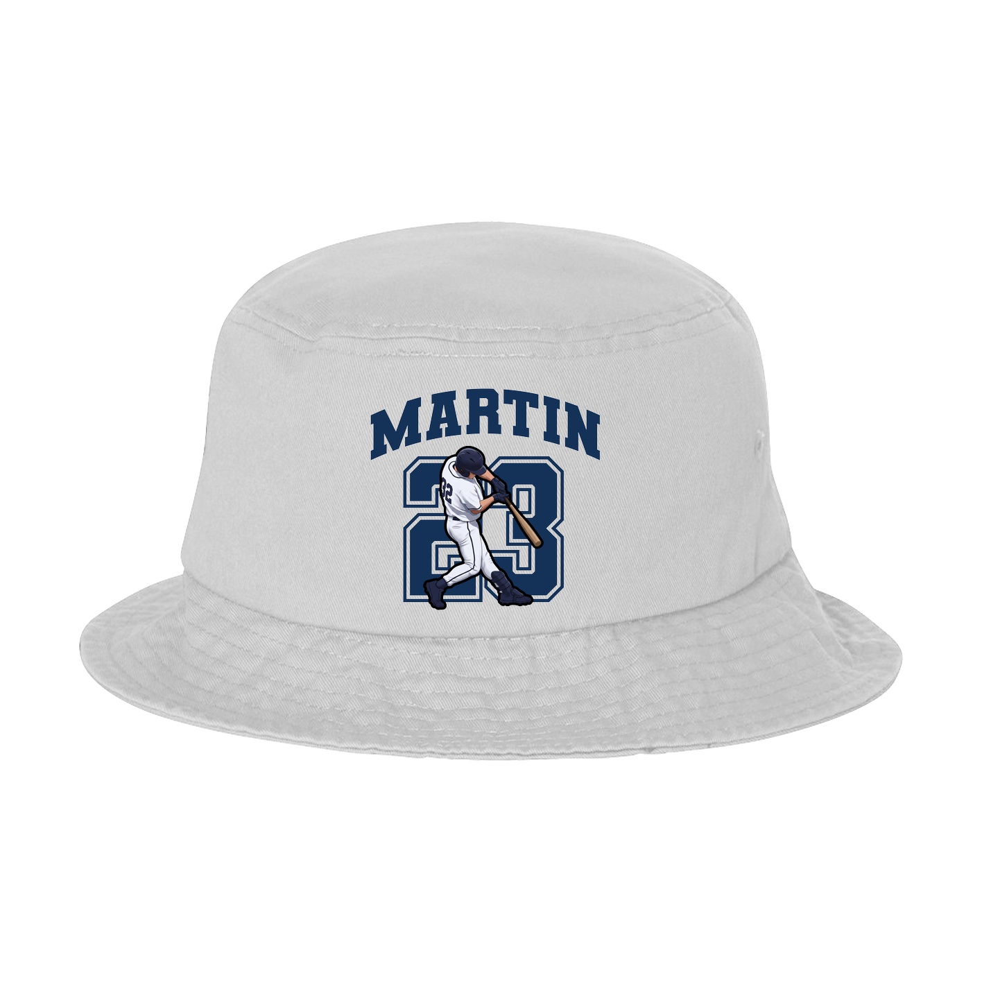 Bucket Cap — Number in White