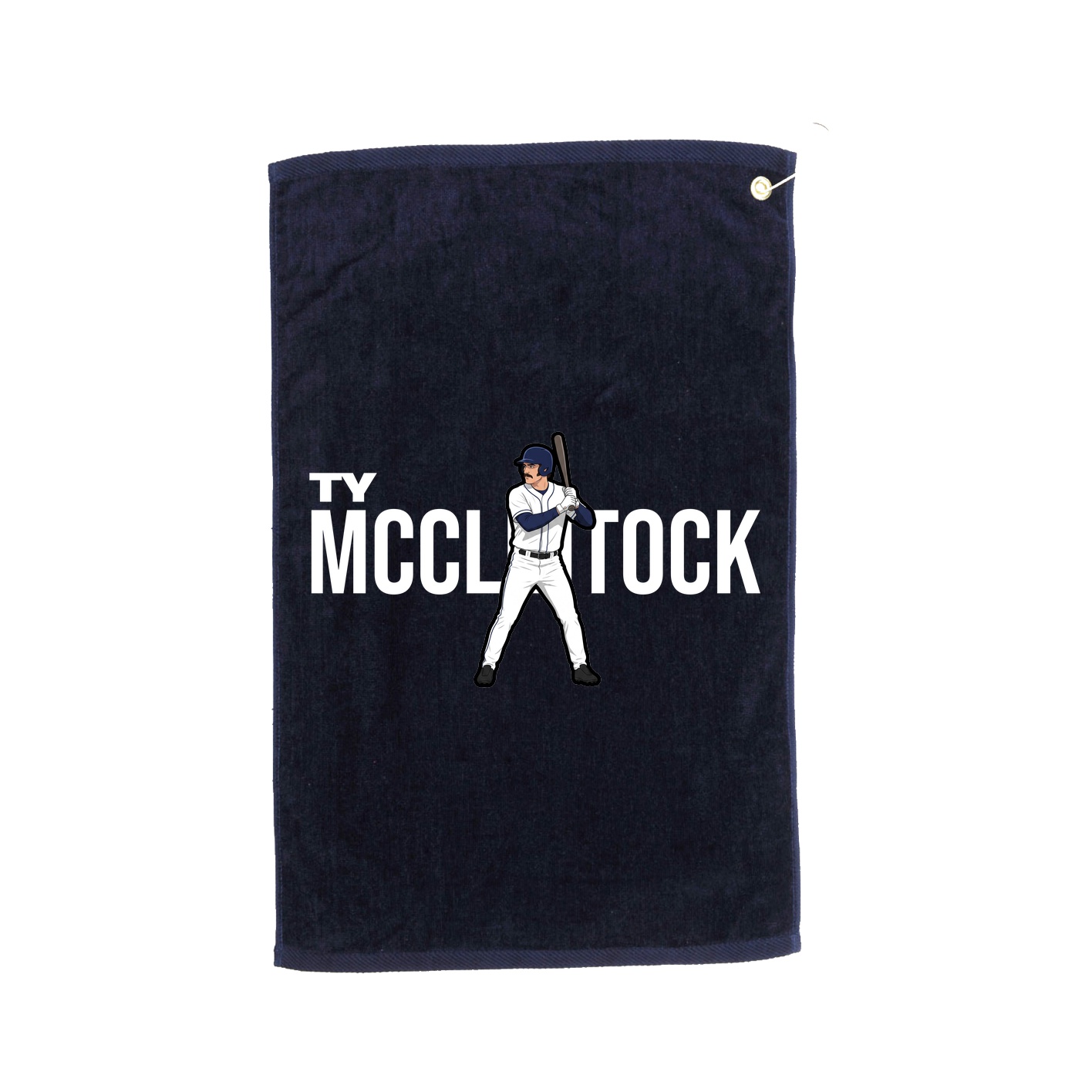 Golf Towel — Player Name in Navy