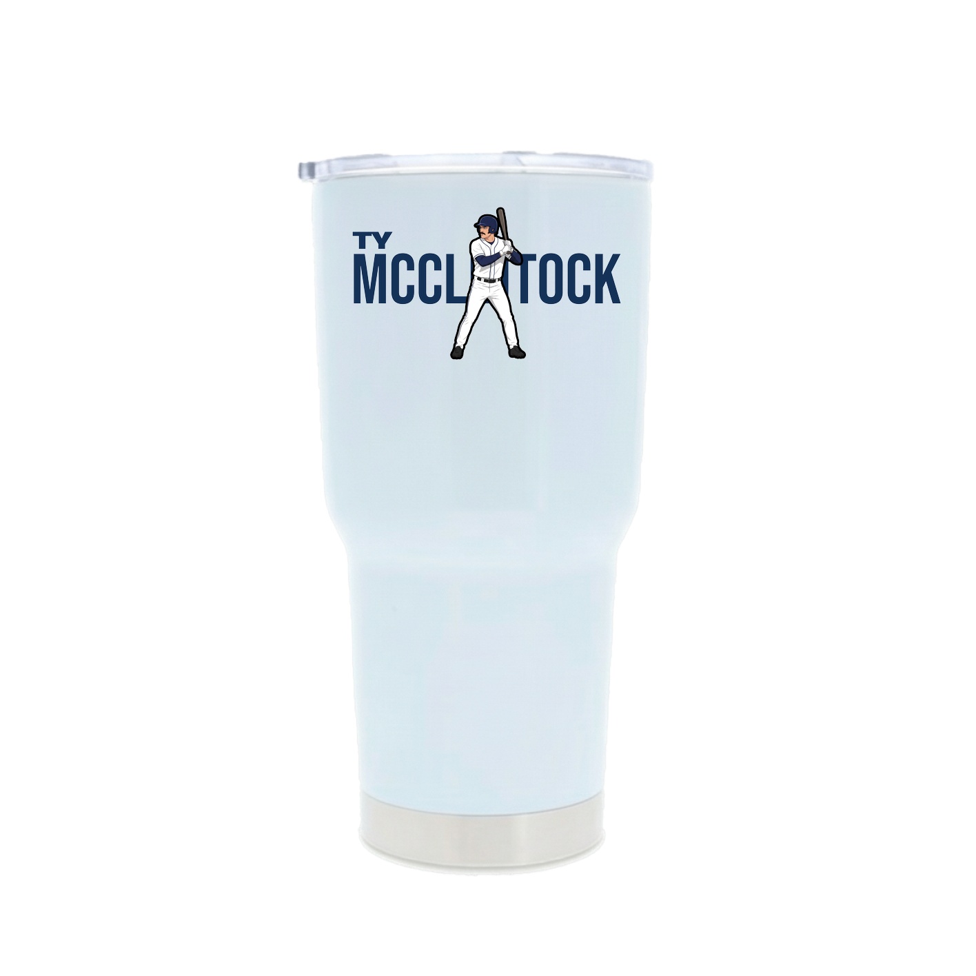 30oz Stainless Steel Tumbler — Player Name in White