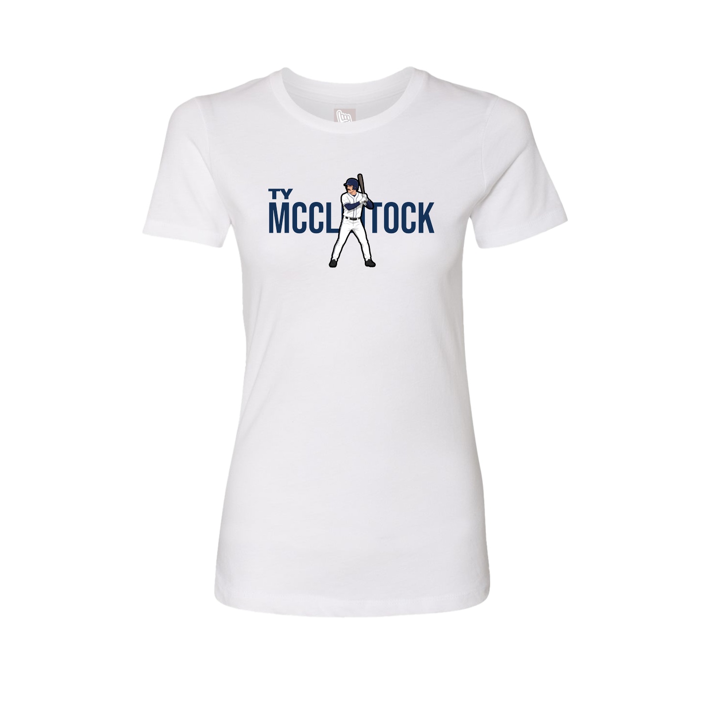 Fitted Women's Tee — Player Name in White