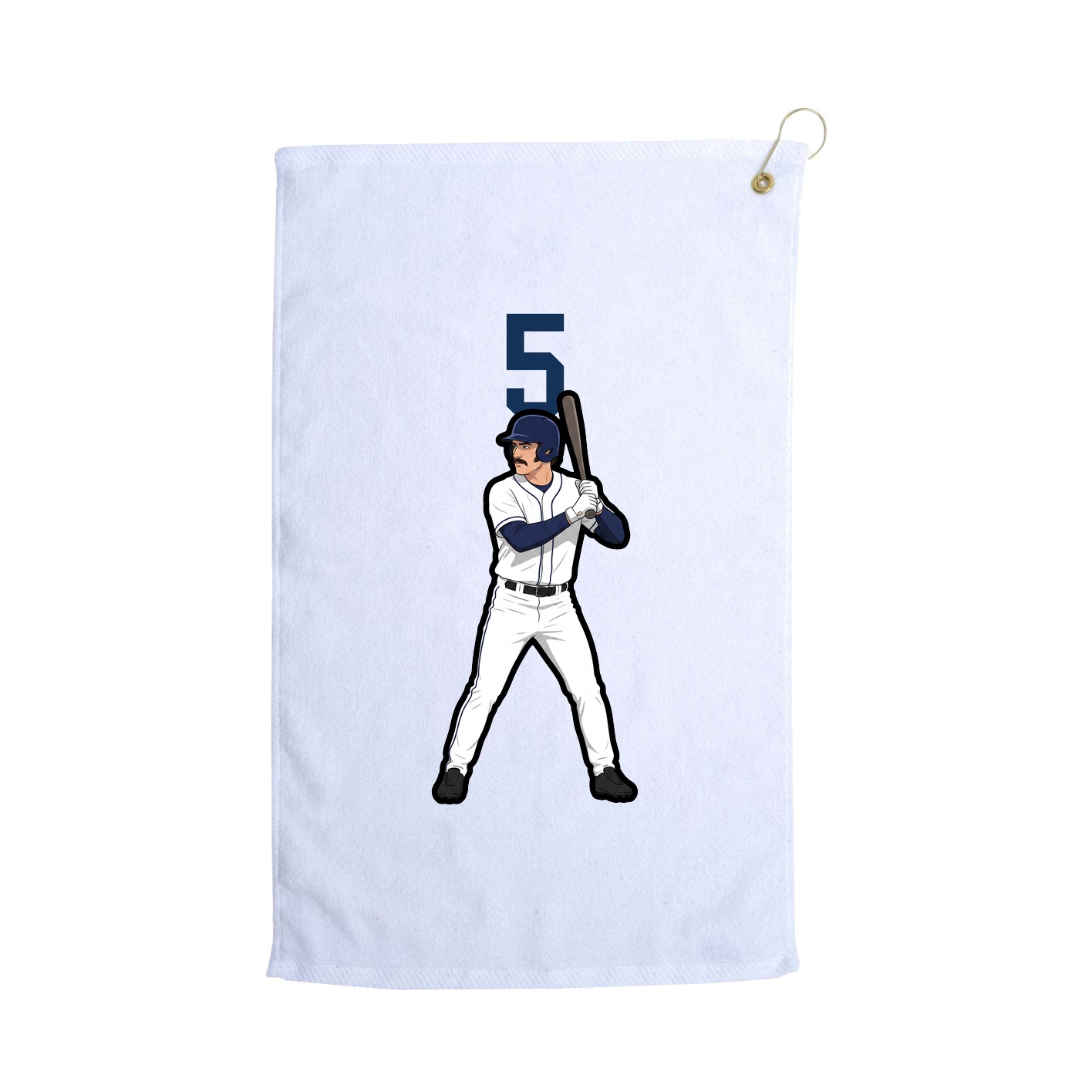 Golf Towel — Number Top in White