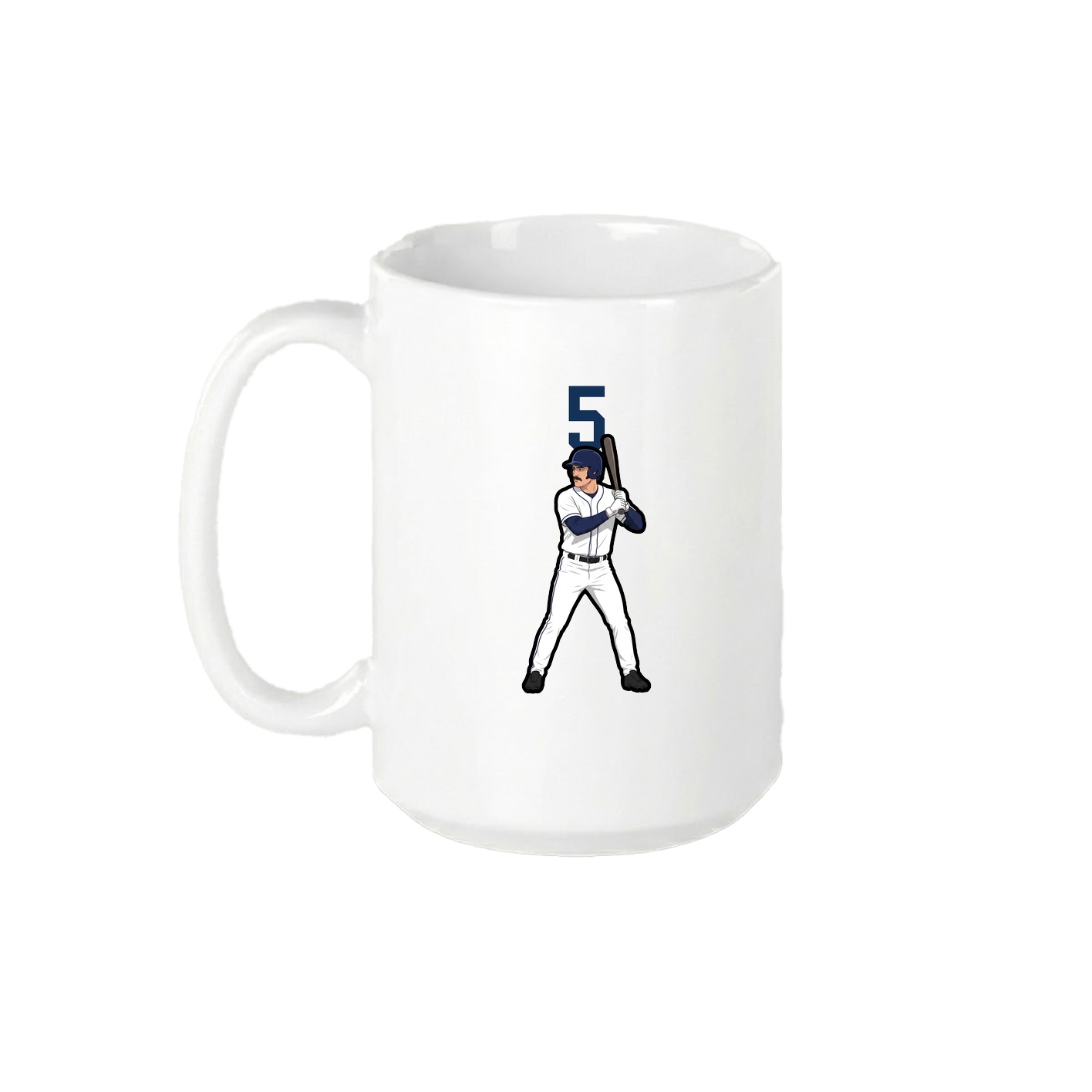 15oz Coffee Mug — Number Top in White
