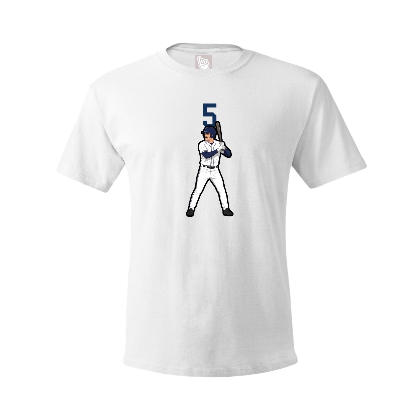 Youth Tee — Number Top in White