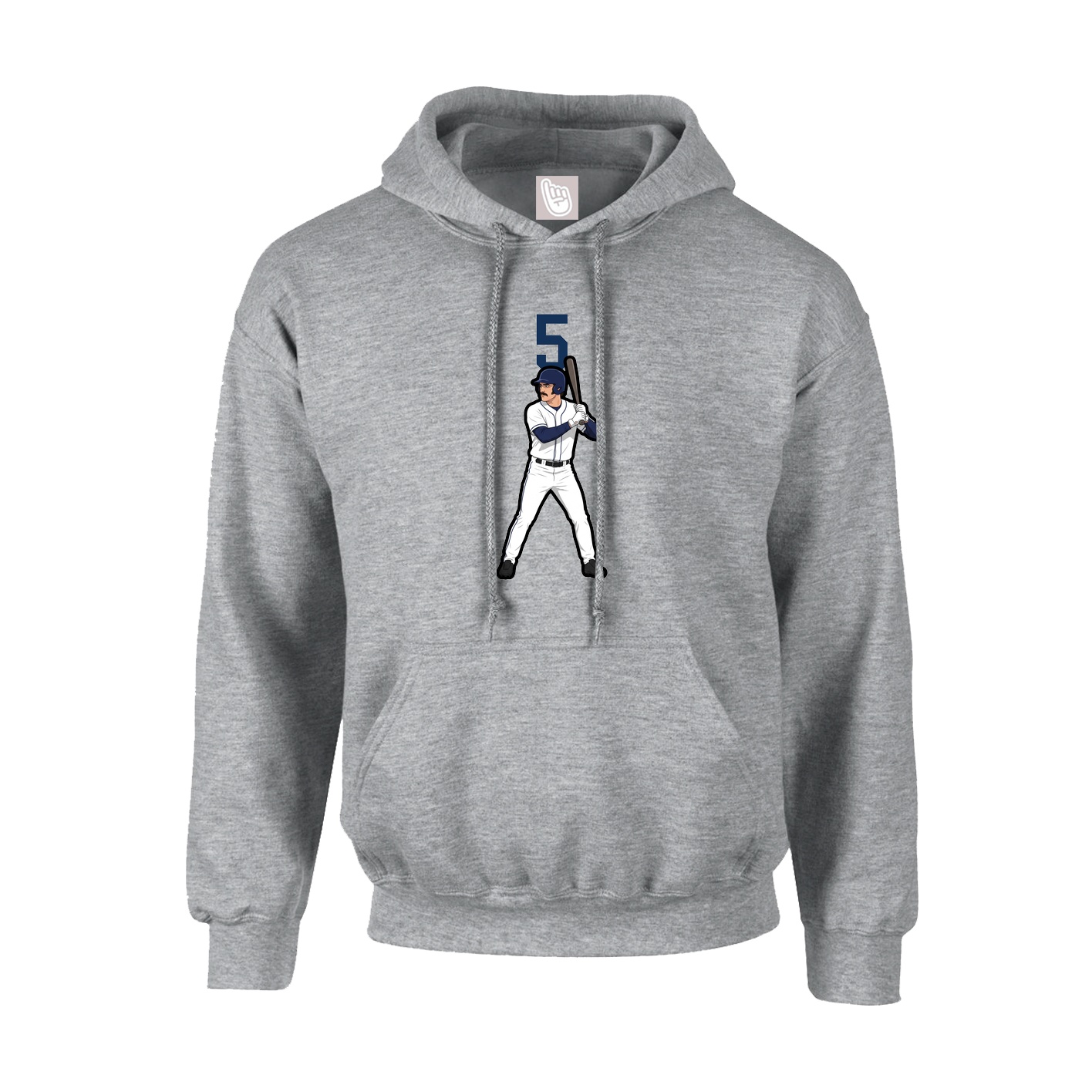 Youth Hoodie — Number Top in Grey