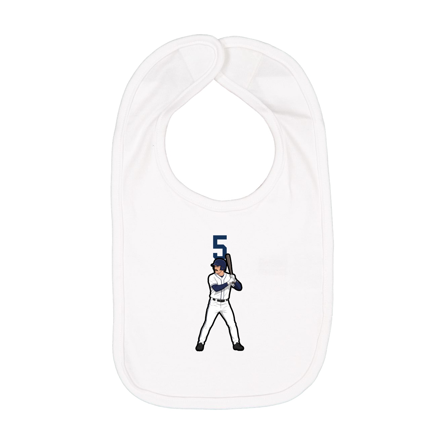 Infant Bib — Number Top in White