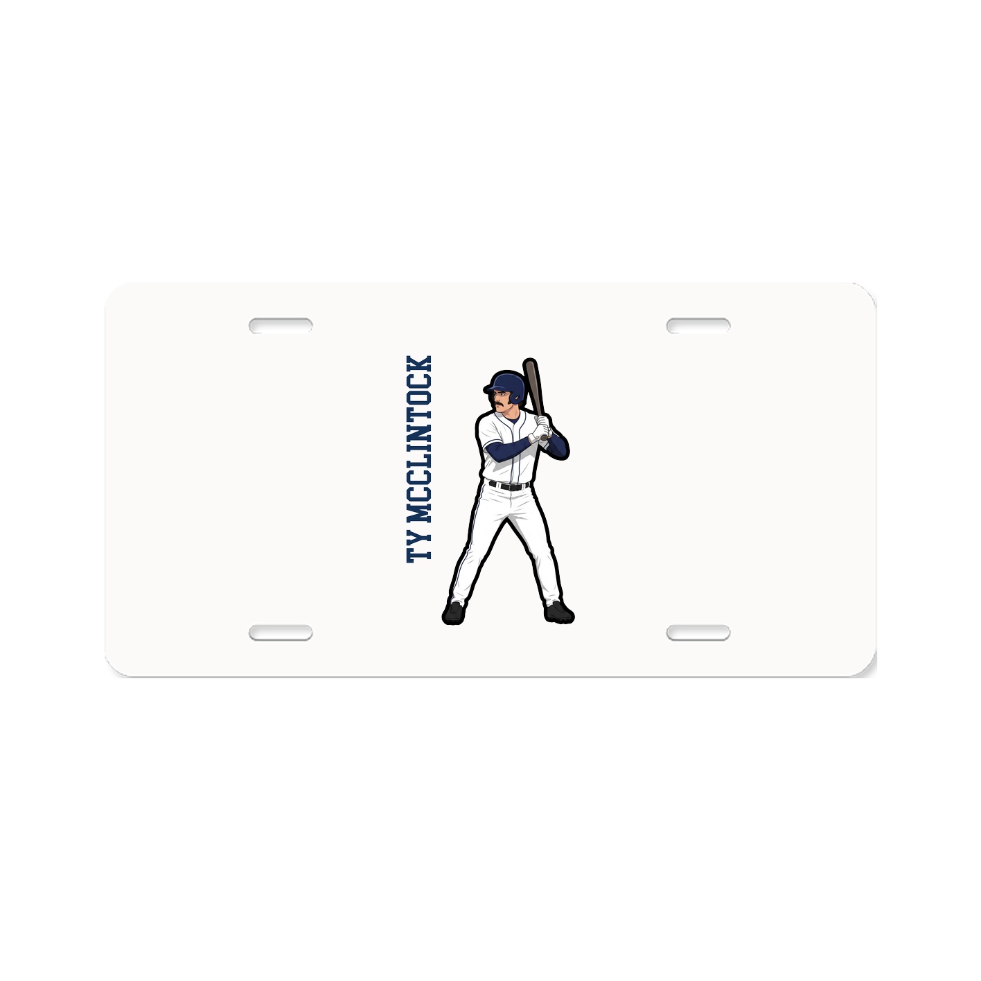 License Plate — Name Vertical in Classic
