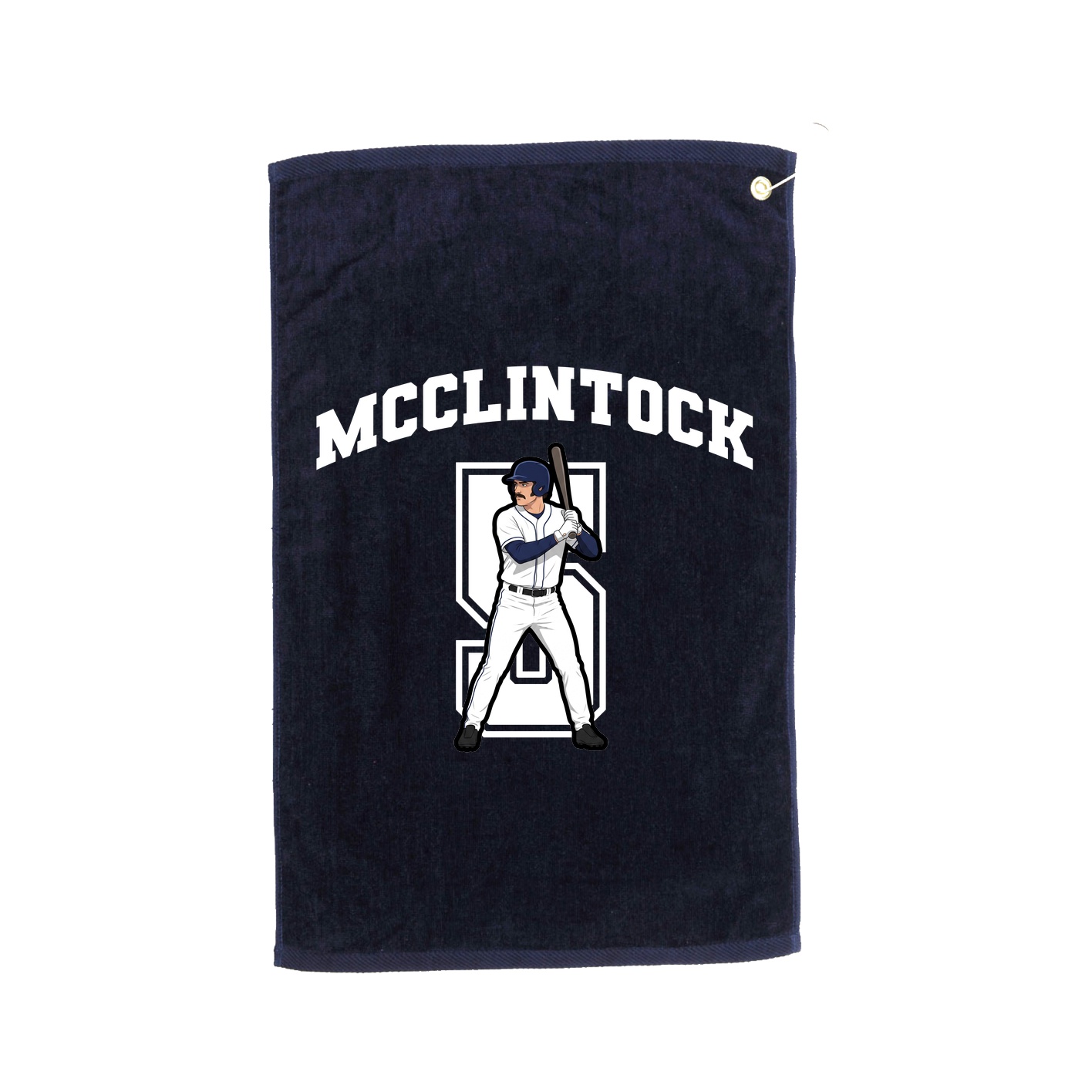 Golf Towel — Number in Navy