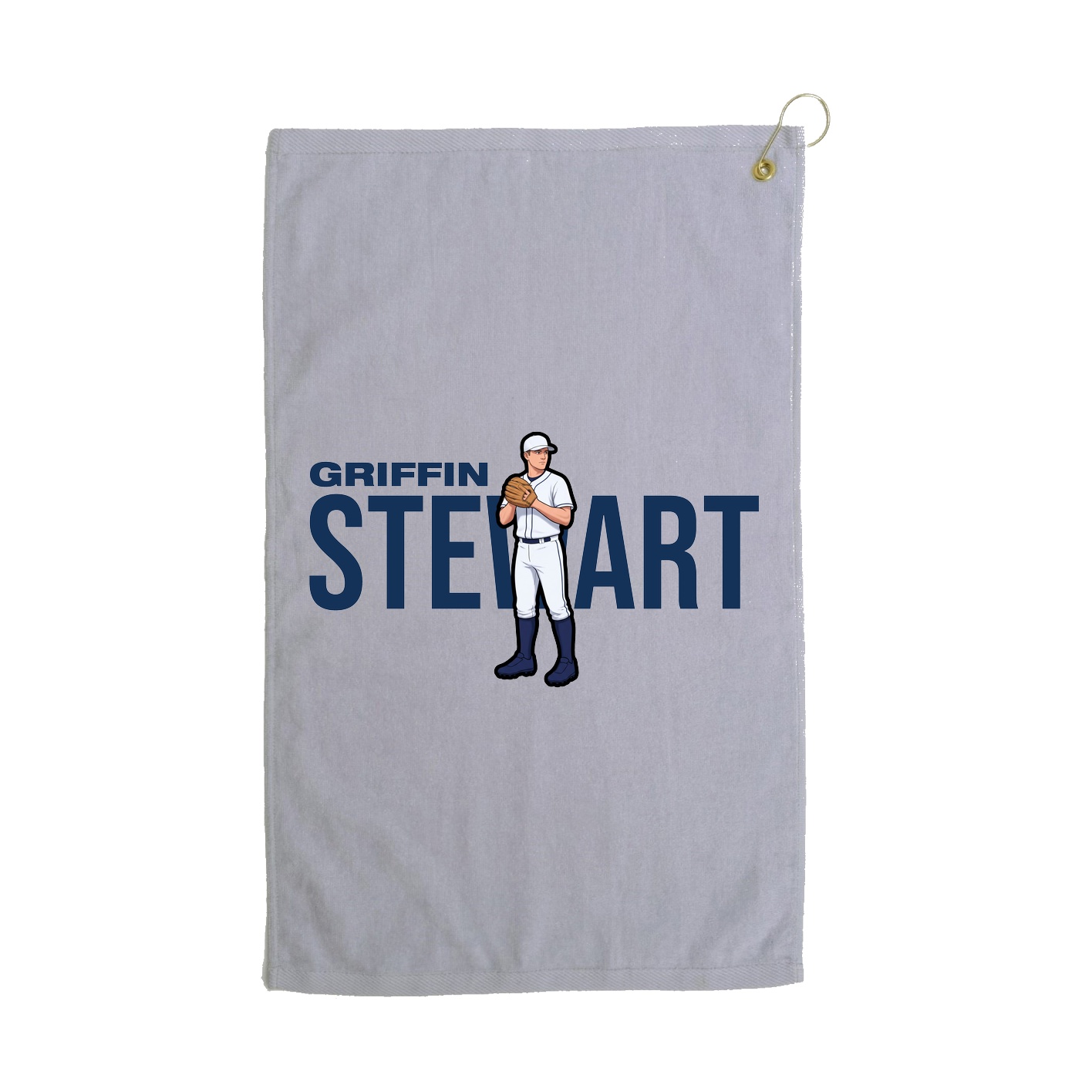 Golf Towel — Player Name in Grey