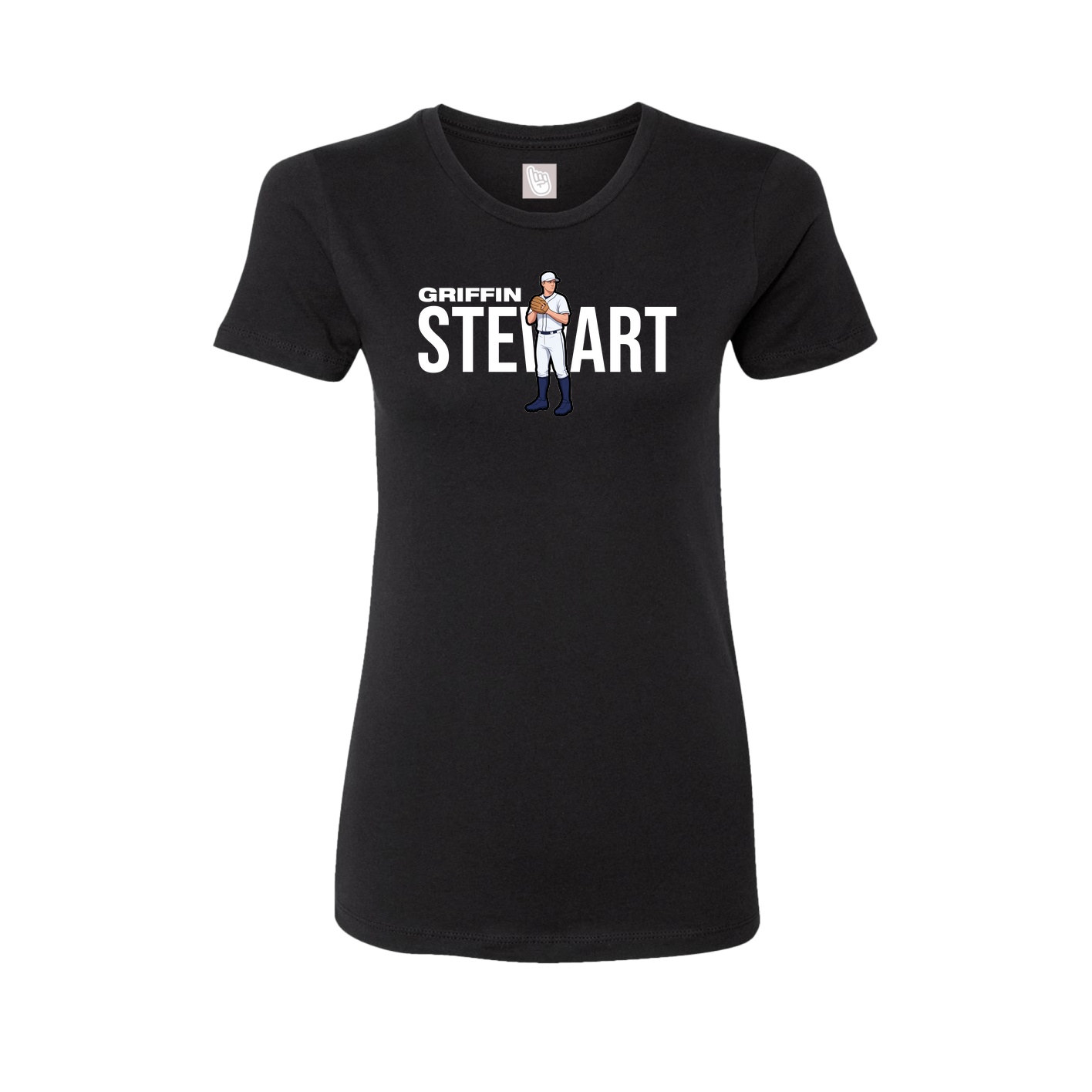 Fitted Women's Tee — Player Name in Black
