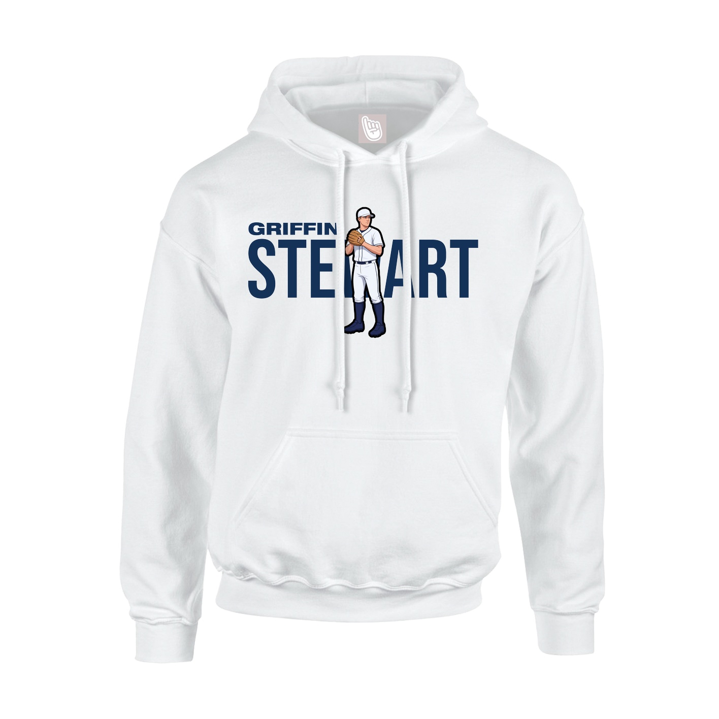 Youth Hoodie — Player Name in White