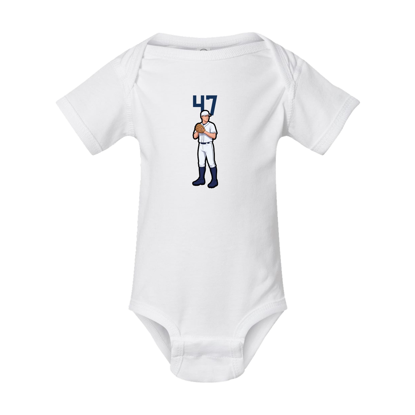 Baby Onesie — Number Top in White