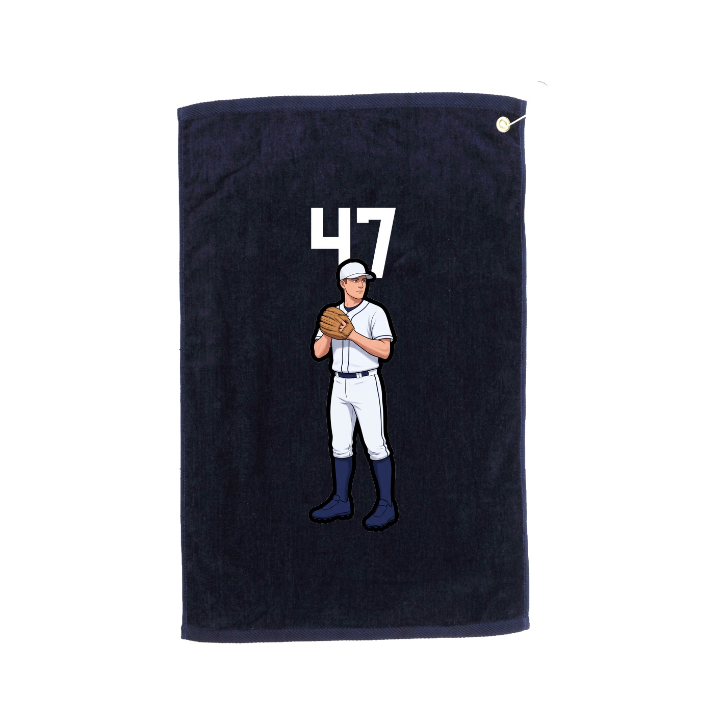 Golf Towel — Number Top in Navy