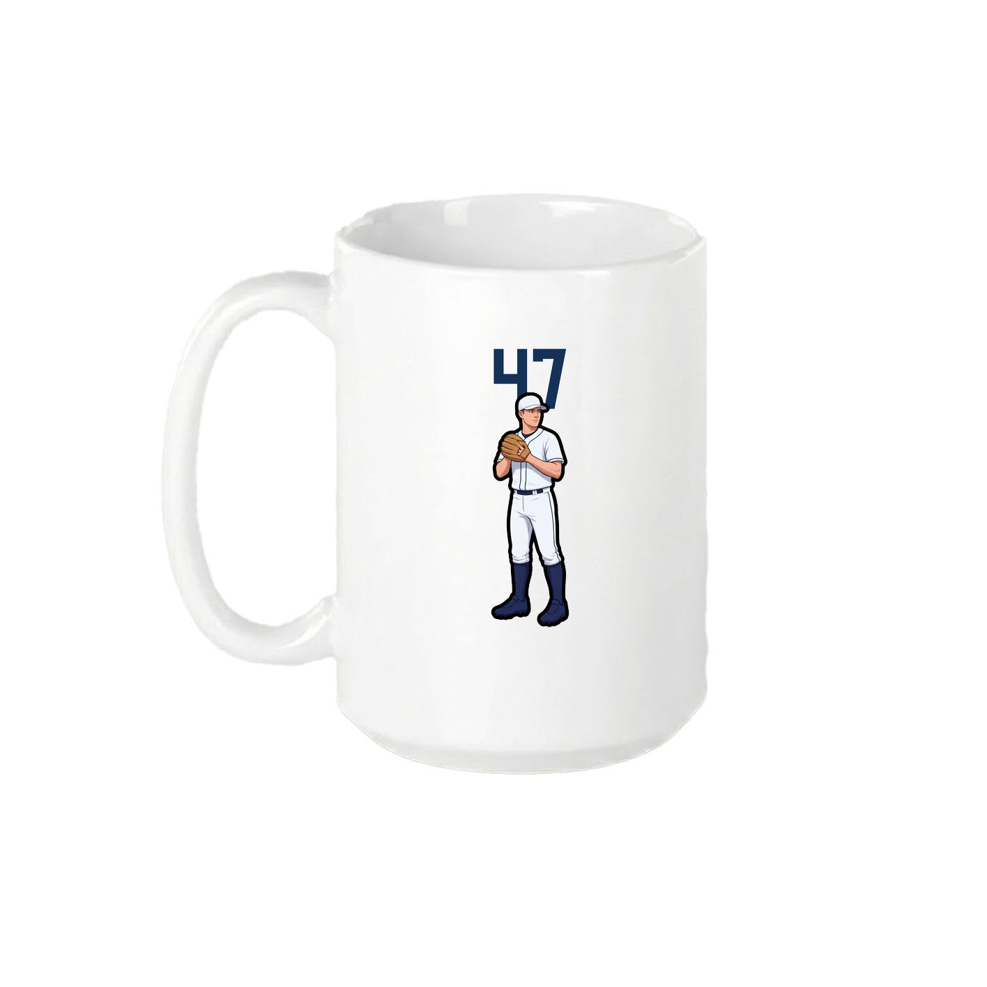 15oz Coffee Mug — Number Top in White
