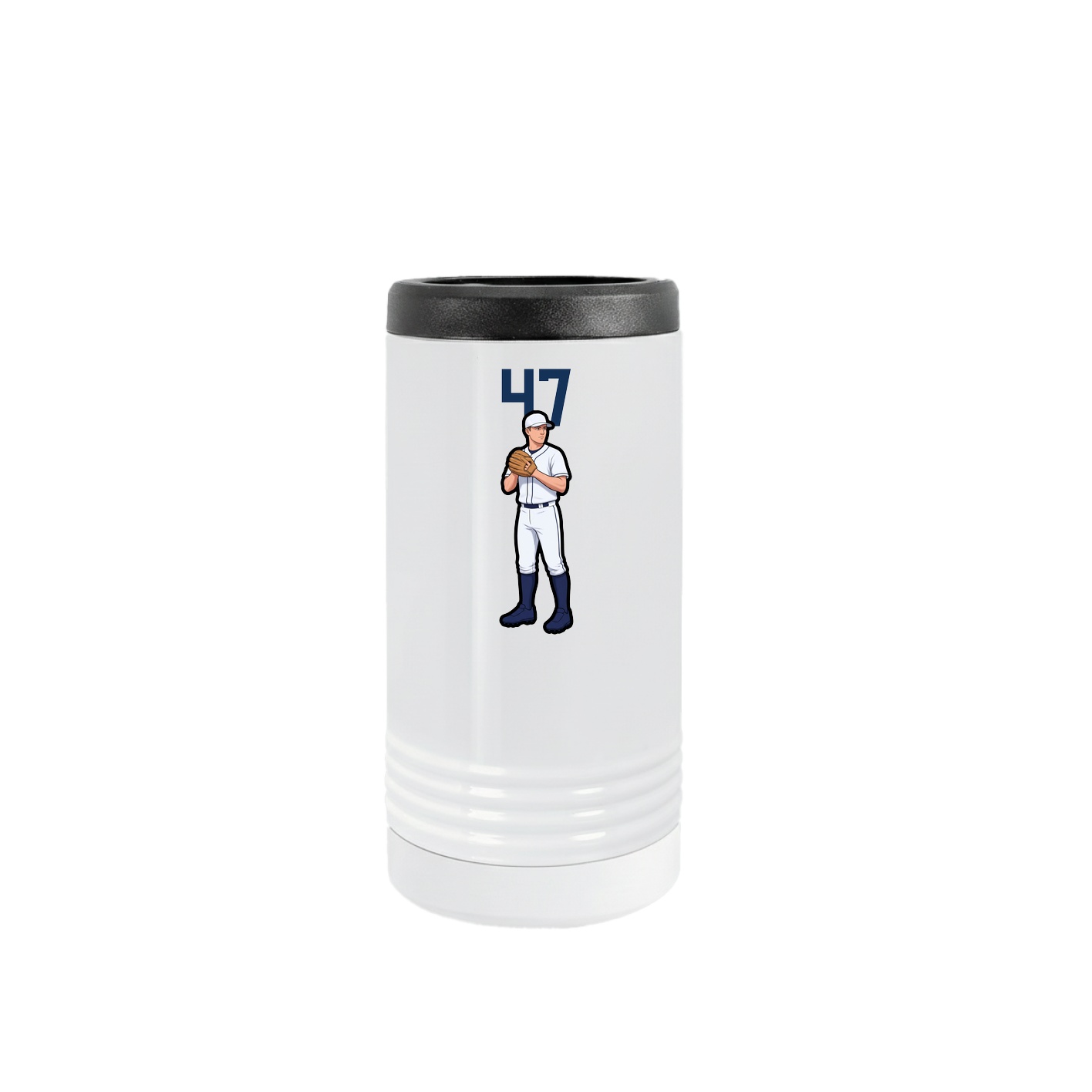 Slim Beverage Holder — Number Top in White