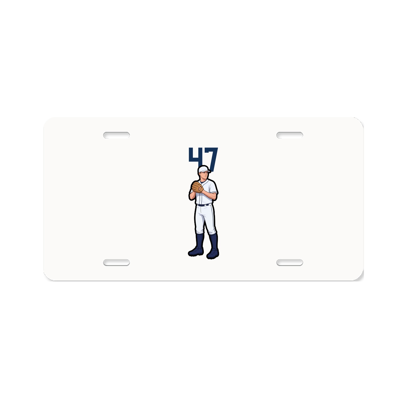 License Plate — Number Top in Classic