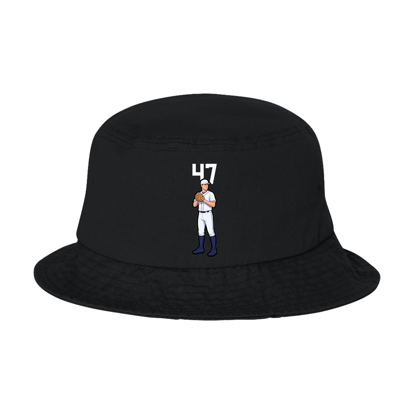 Bucket Cap — Number Top in Black