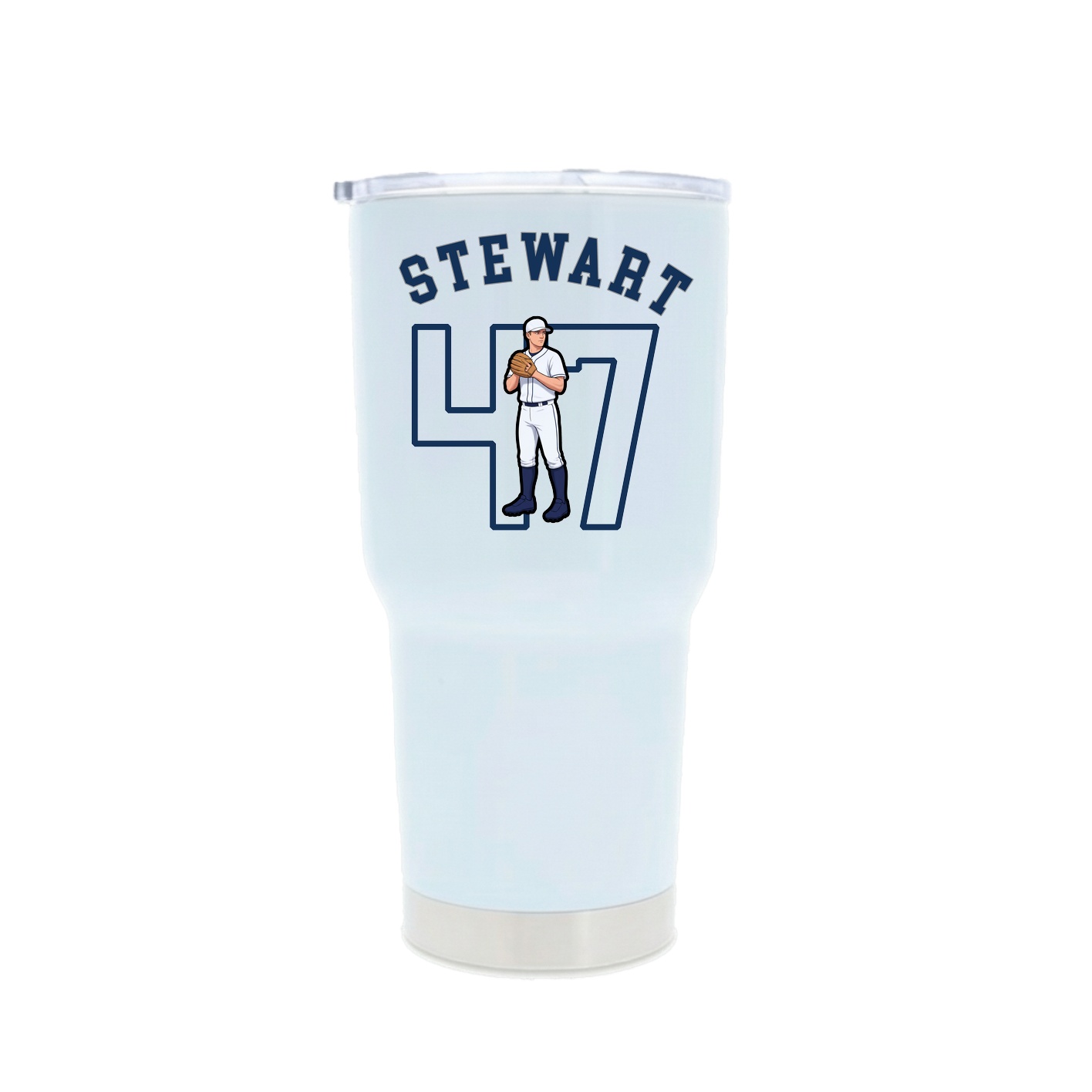 30oz Stainless Steel Tumbler — Shirsey Arch in White