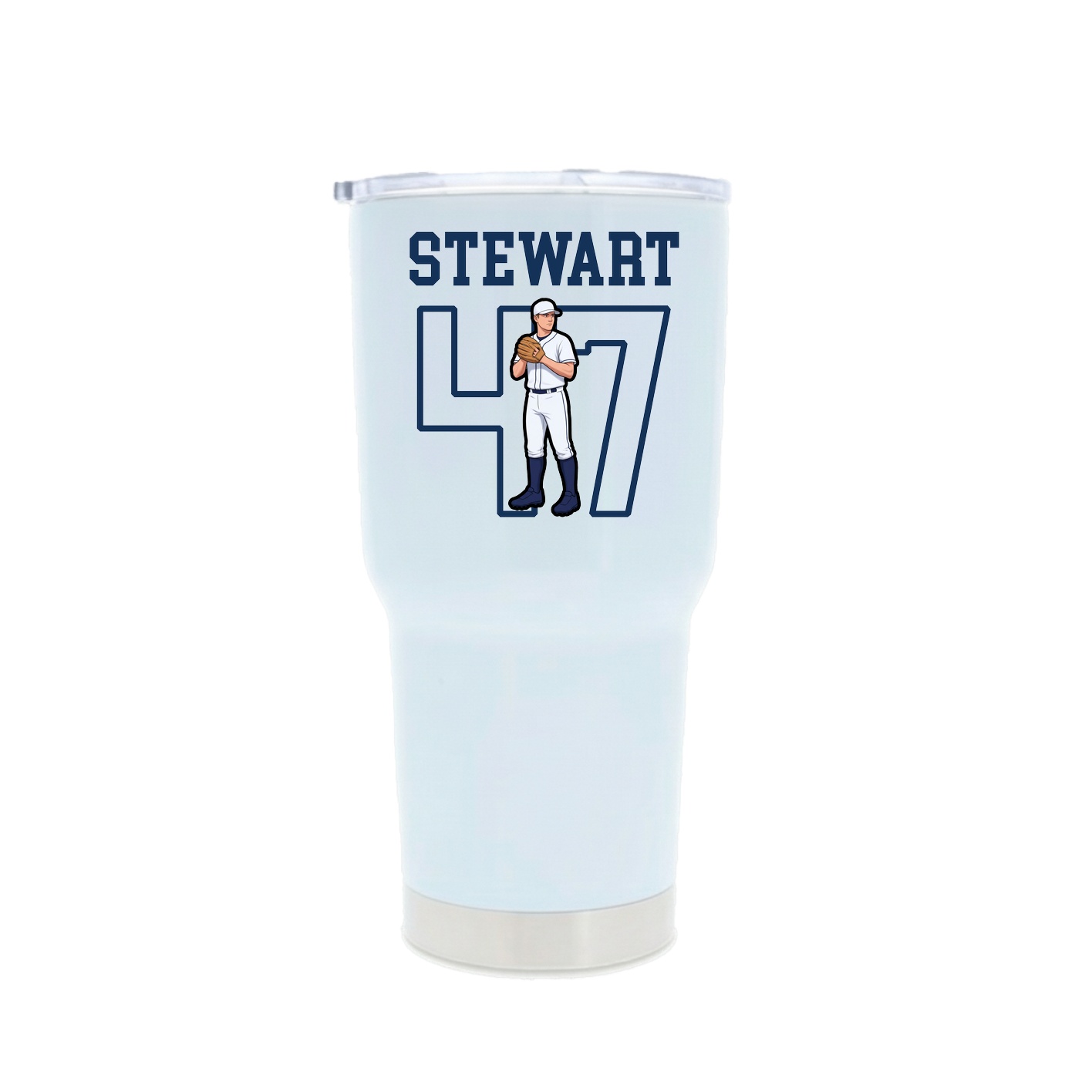 30oz Stainless Steel Tumbler — Shirsey in White
