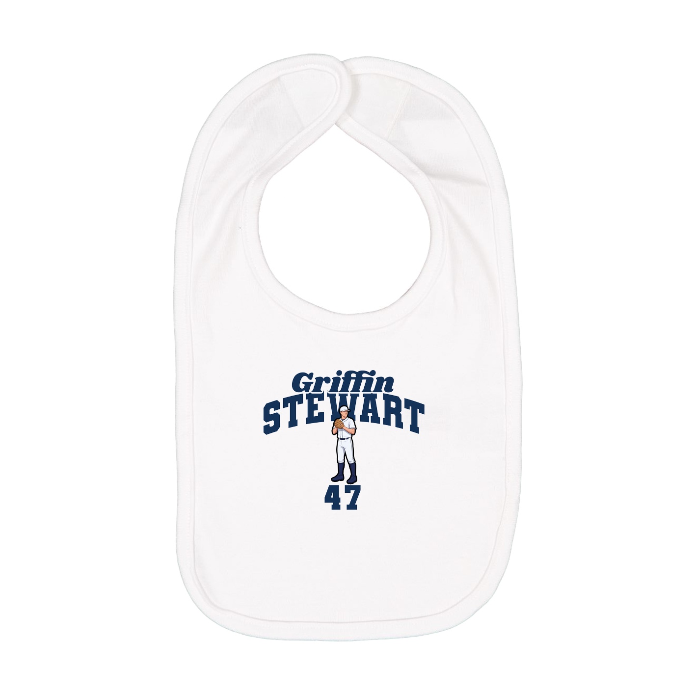 Infant Bib — Signature Arch in White