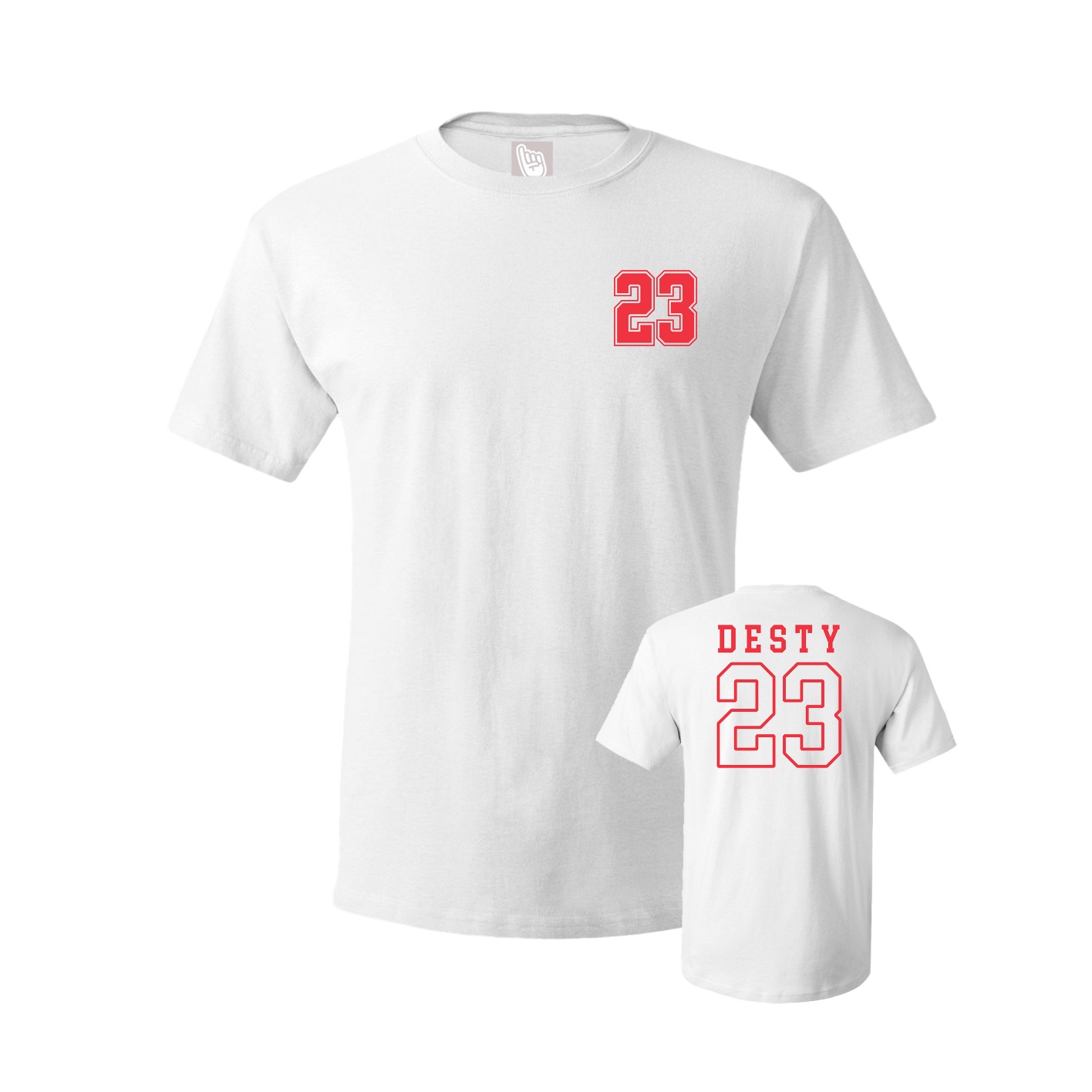 Youth Tee — Chest Back in White