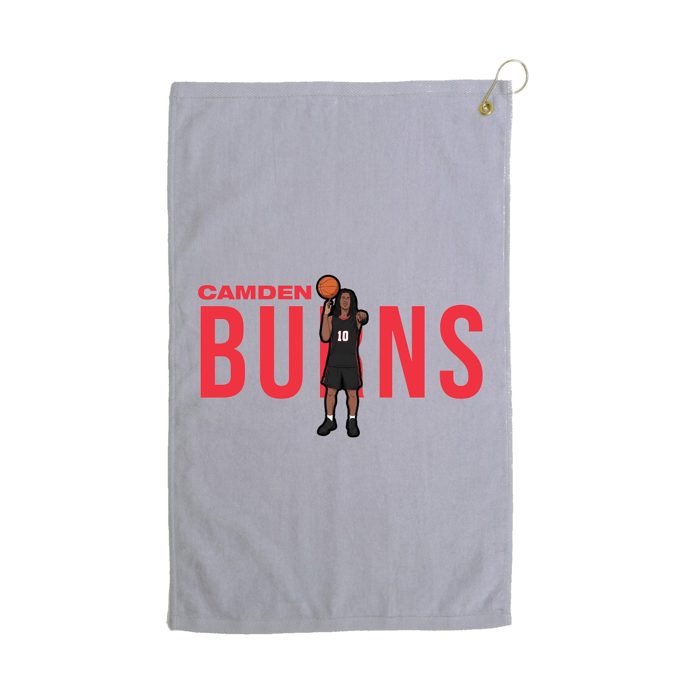 Golf Towel — Player Name in Grey