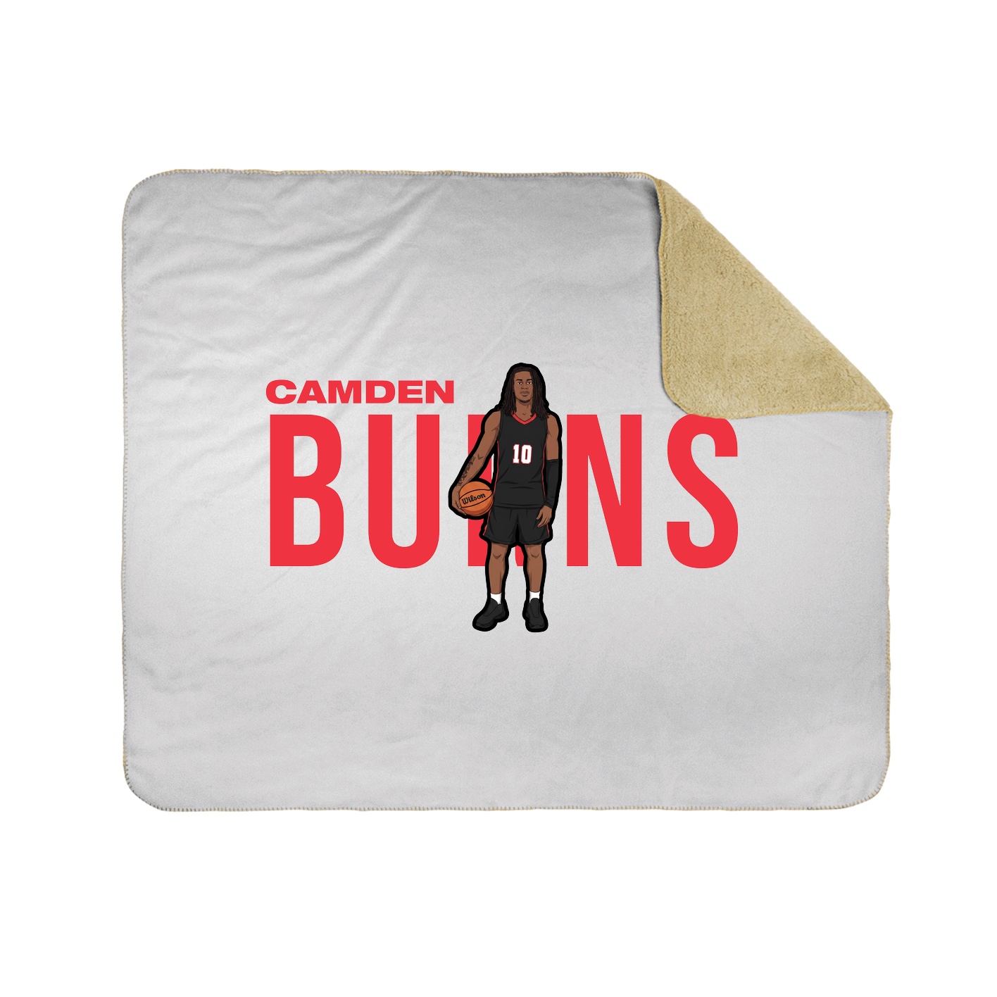 Throw Blanket — Player Name in White