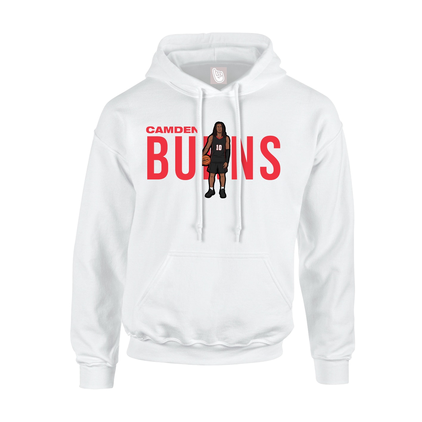 Youth Hoodie — Player Name in White