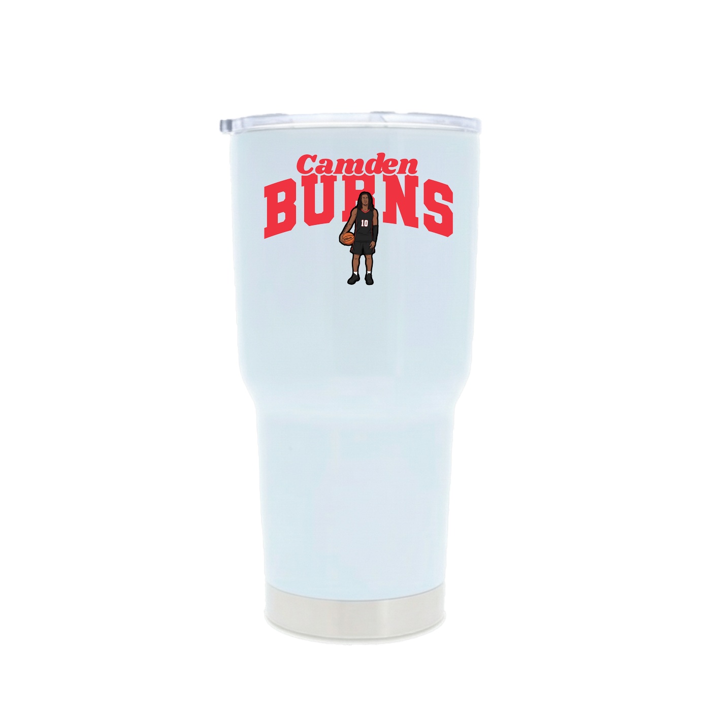 30oz Stainless Steel Tumbler — Signature Arch in White