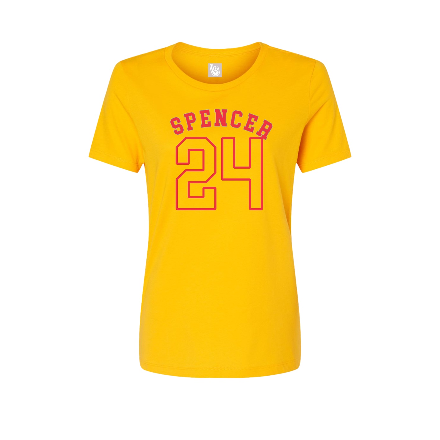 Fitted Women's Tee — Shirsey Arch in Gold