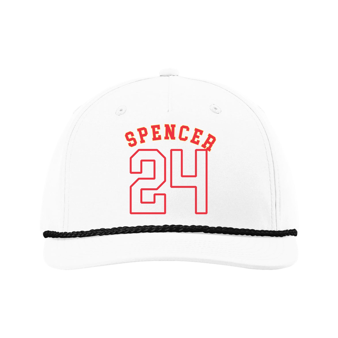 Five-Panel Classic Rope Cap — Shirsey Arch in White