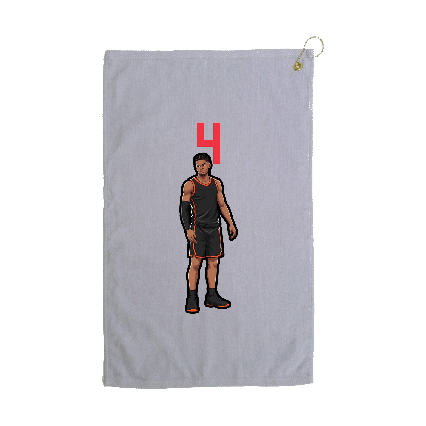 Golf Towel — Number Top in Grey