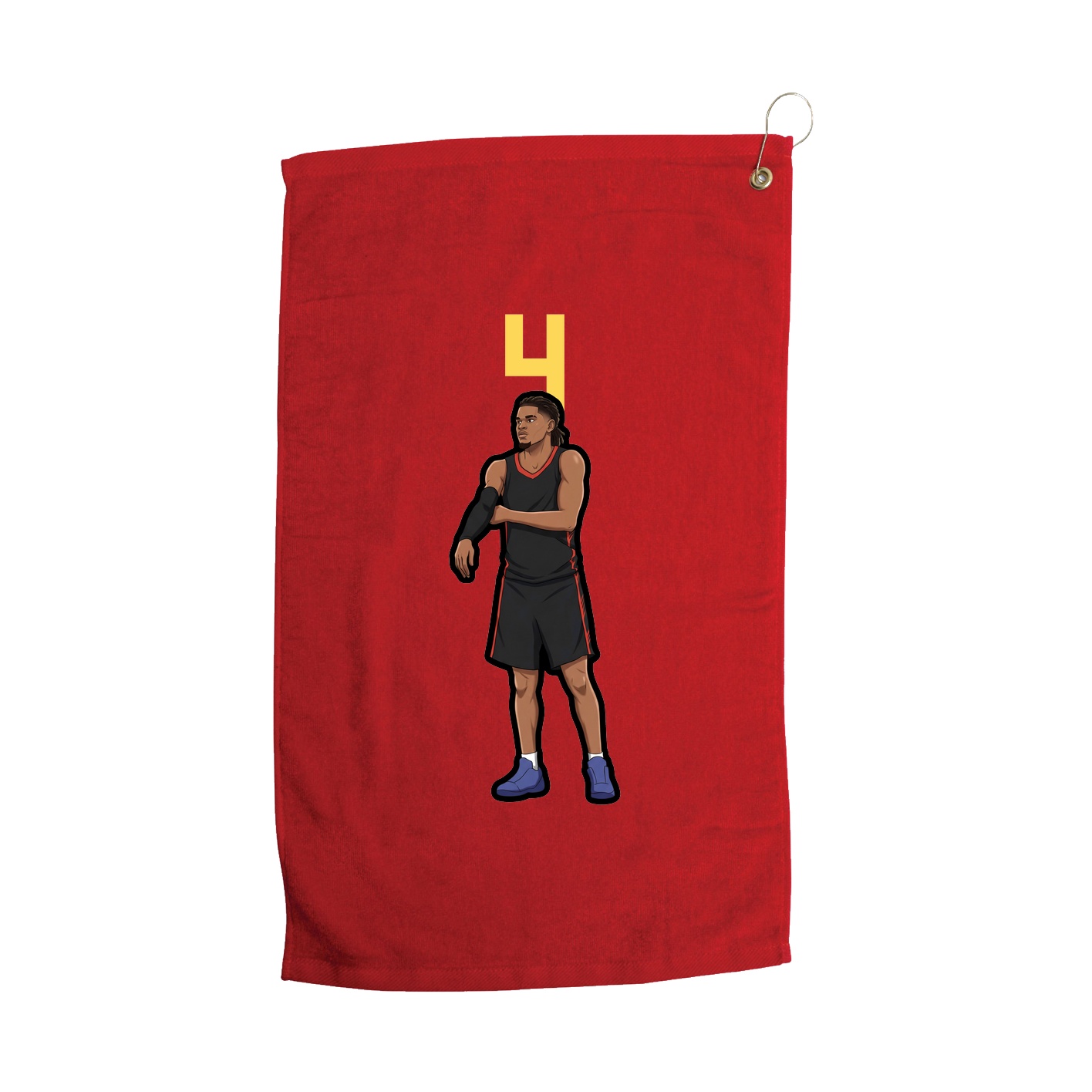 Golf Towel — Number Top in Red