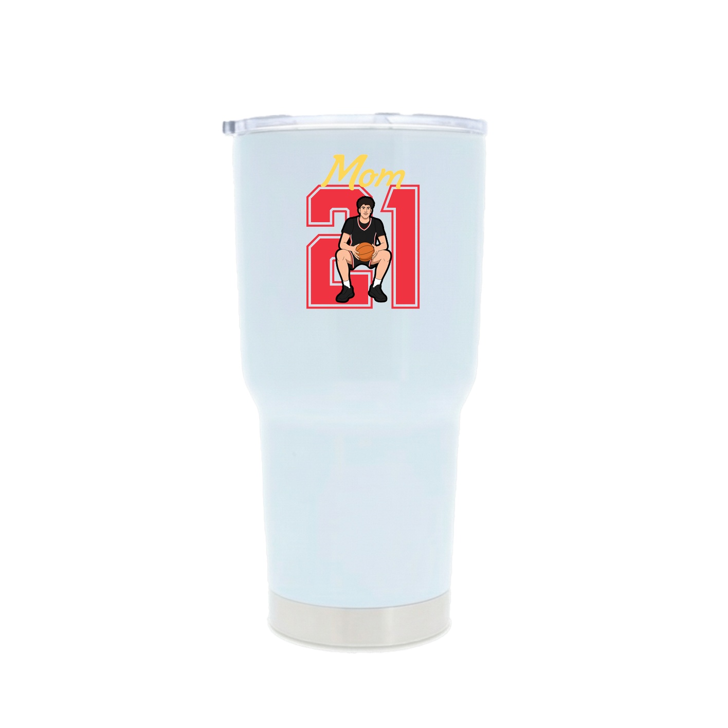 30oz Stainless Steel Tumbler — Mothers Day Shirsey in White