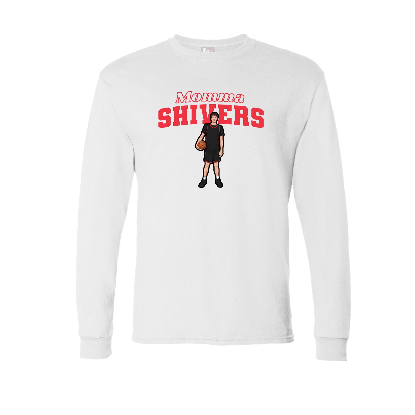 Long Sleeve Tee — Mothers Day Block in White