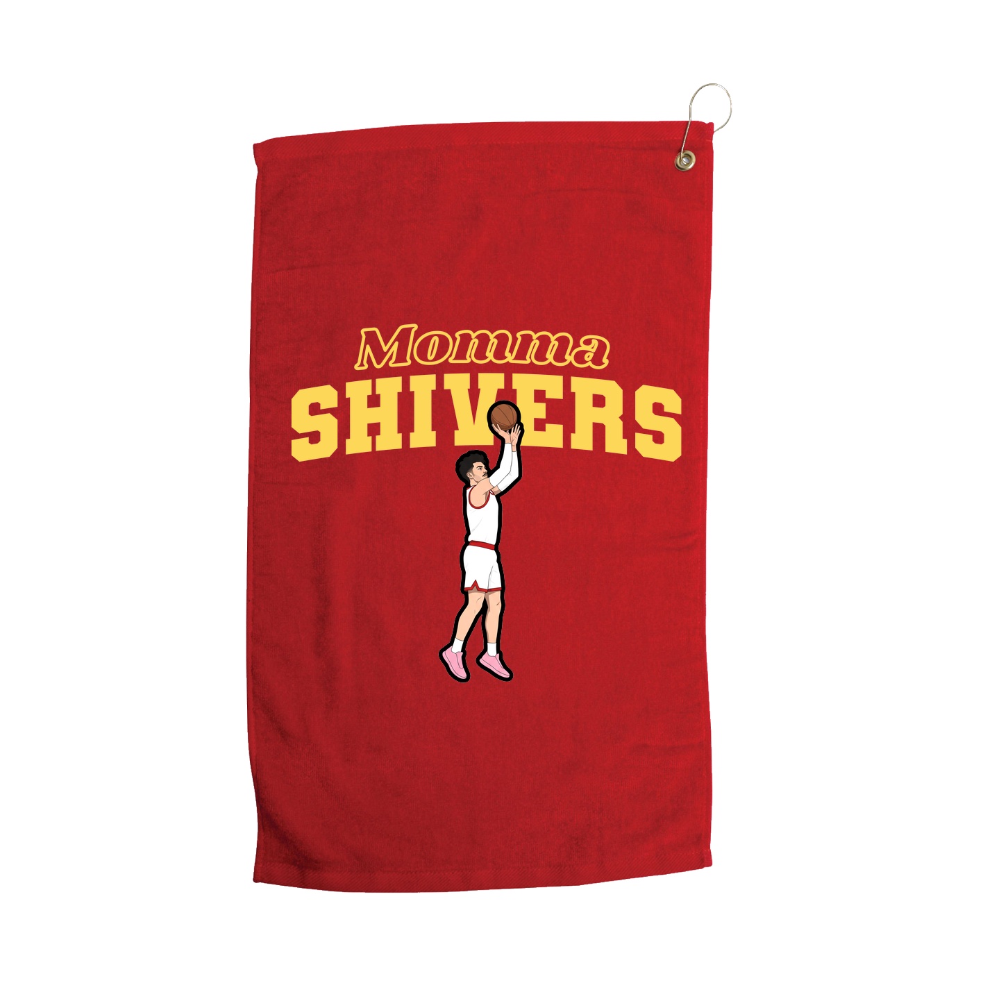 Golf Towel — Mothers Day Block in Red