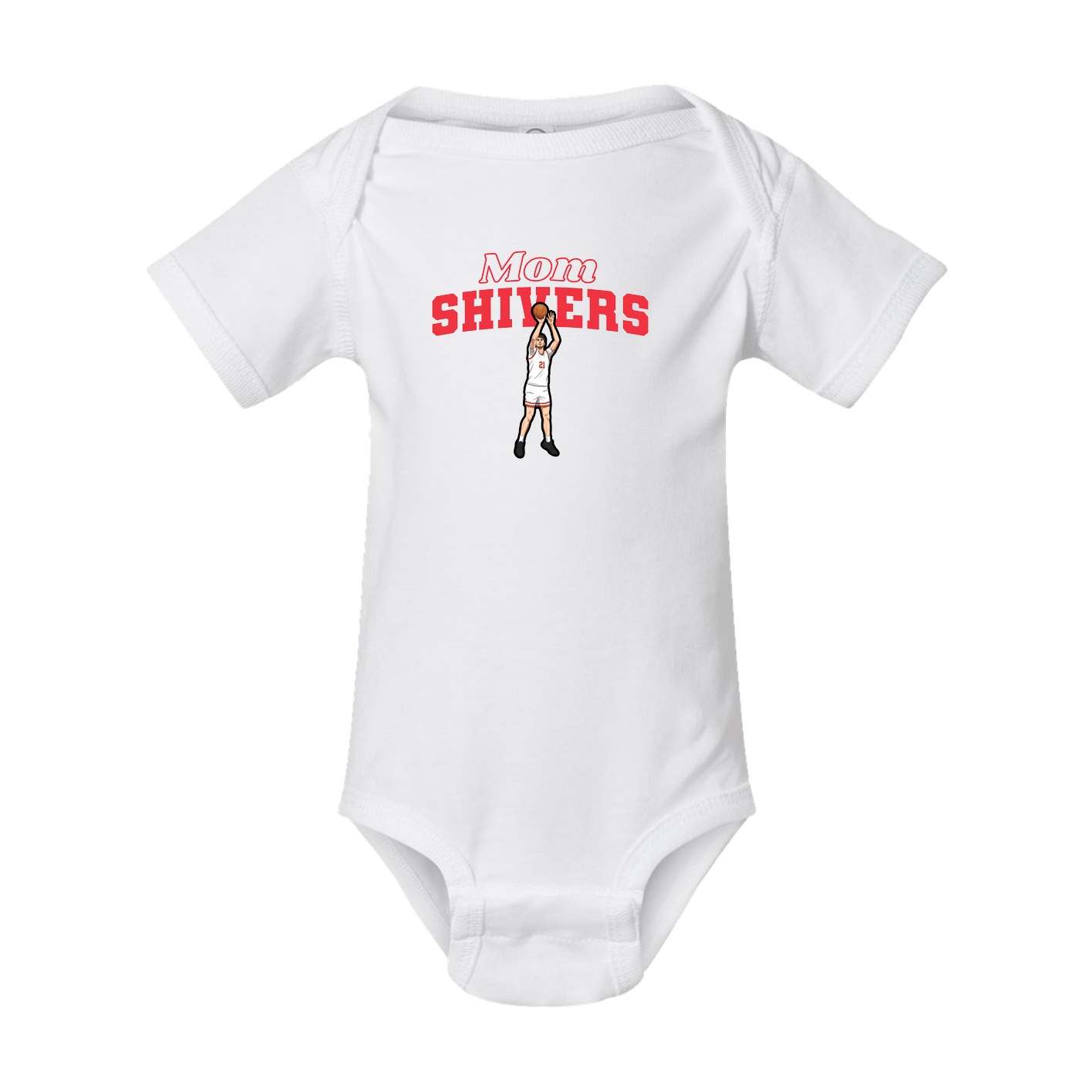 Baby Onesie — Mothers Day Block in White