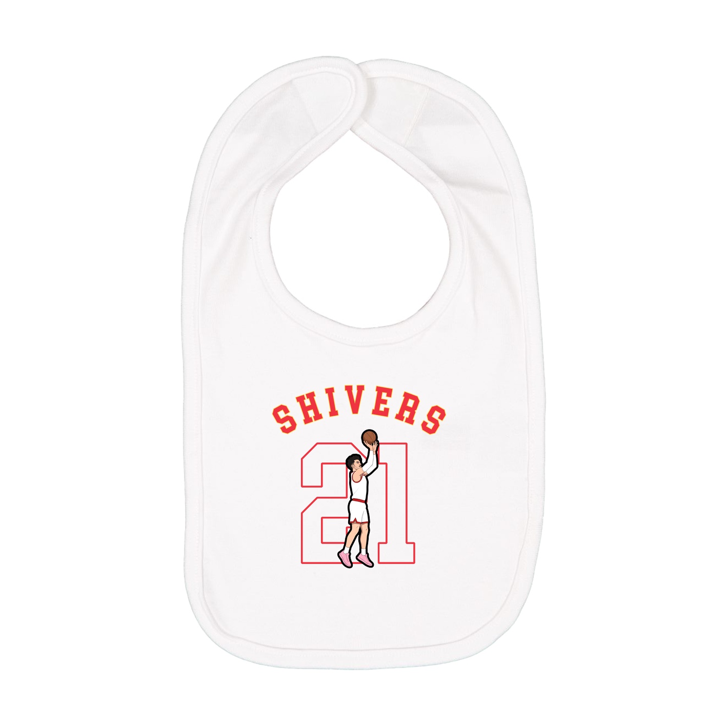Infant Bib — Shirsey Arch in White